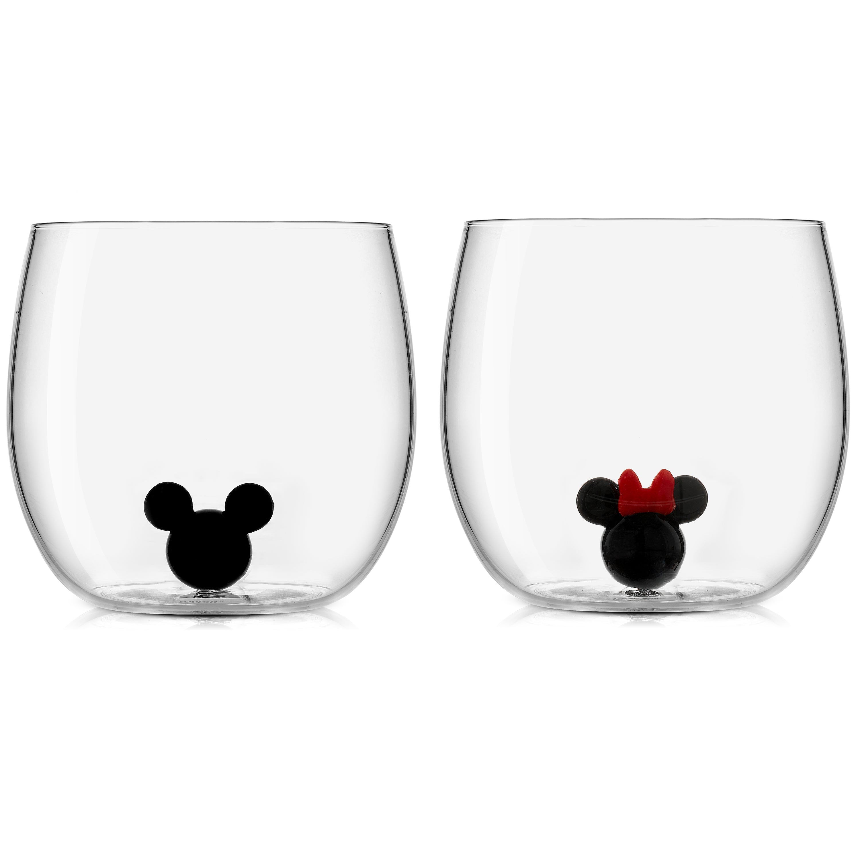 Disney Mickey & Minnie 3D Icon Short Glass Set