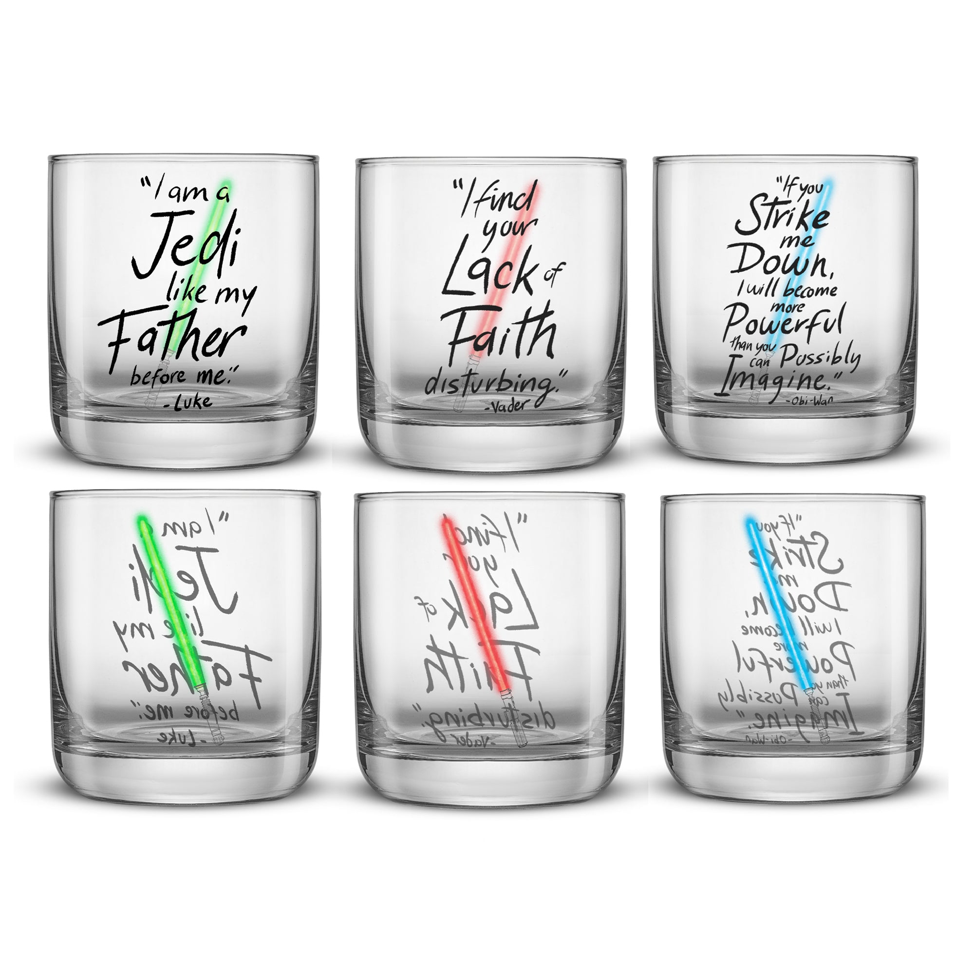 Star Wars™ Lightsaber Collection Drinking Glasses | JoyJolt