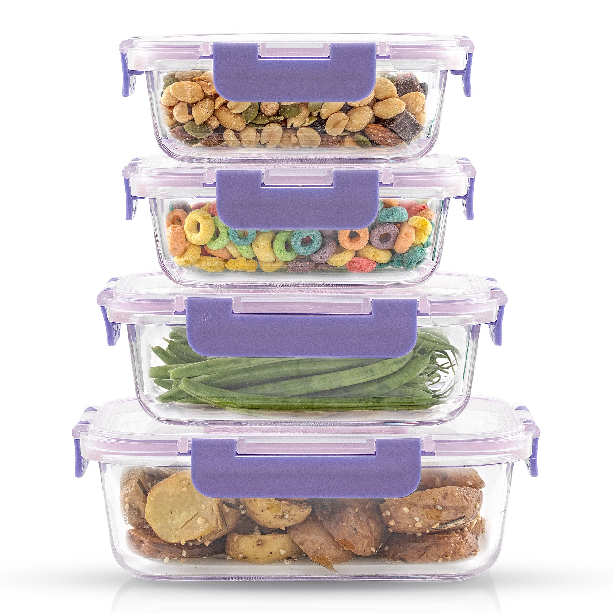 JoyFul 12 Glass Storage Containers with Leakproof Lids Set