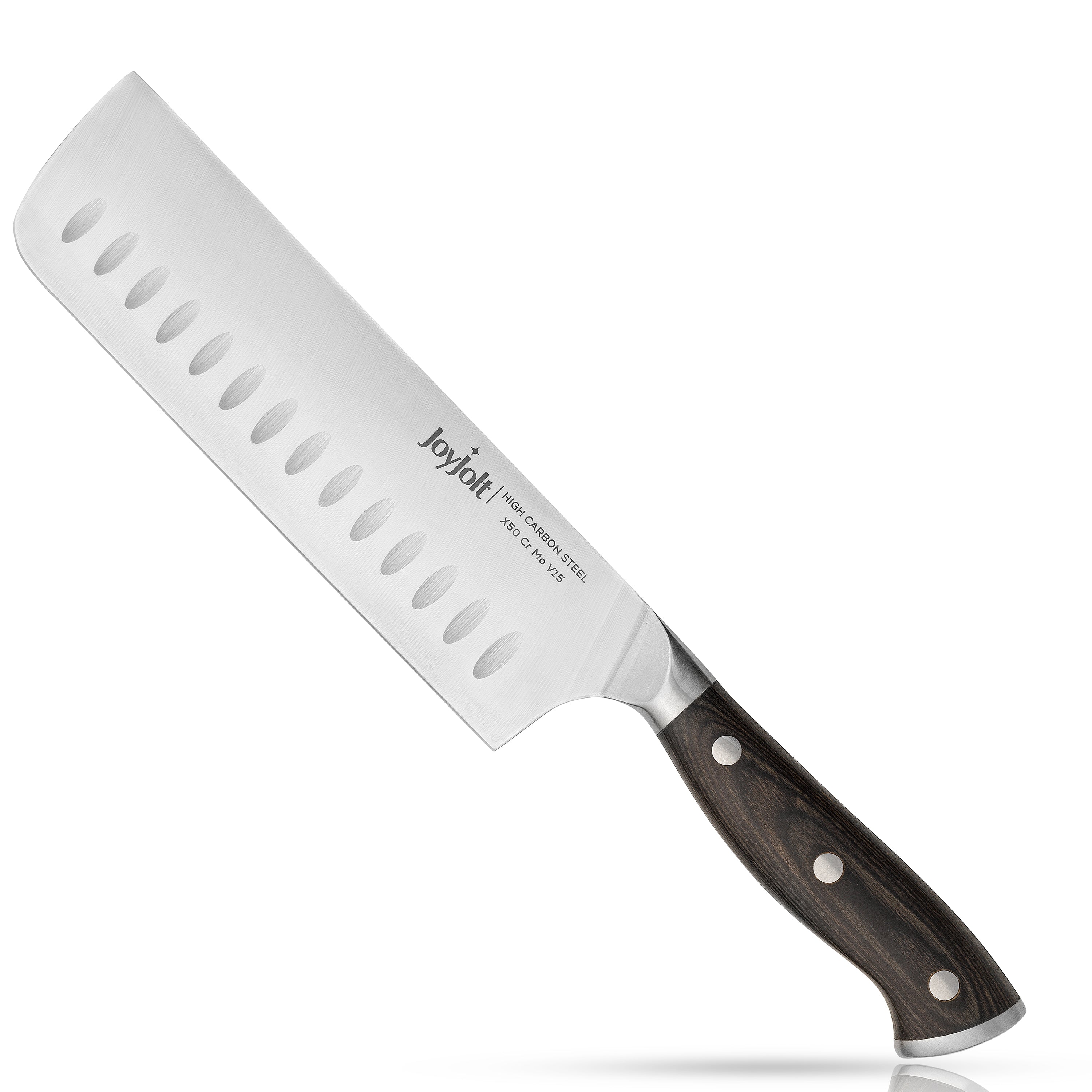 JoyJolt 7" Nakiri High Carbon Steel Kitchen Knife