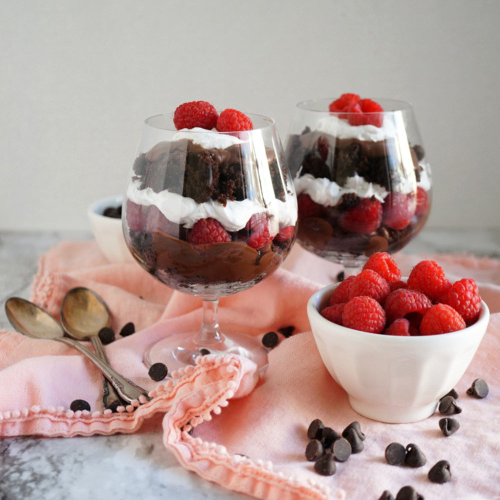 Vegan Raspberry Chocolate Cake Parfaits