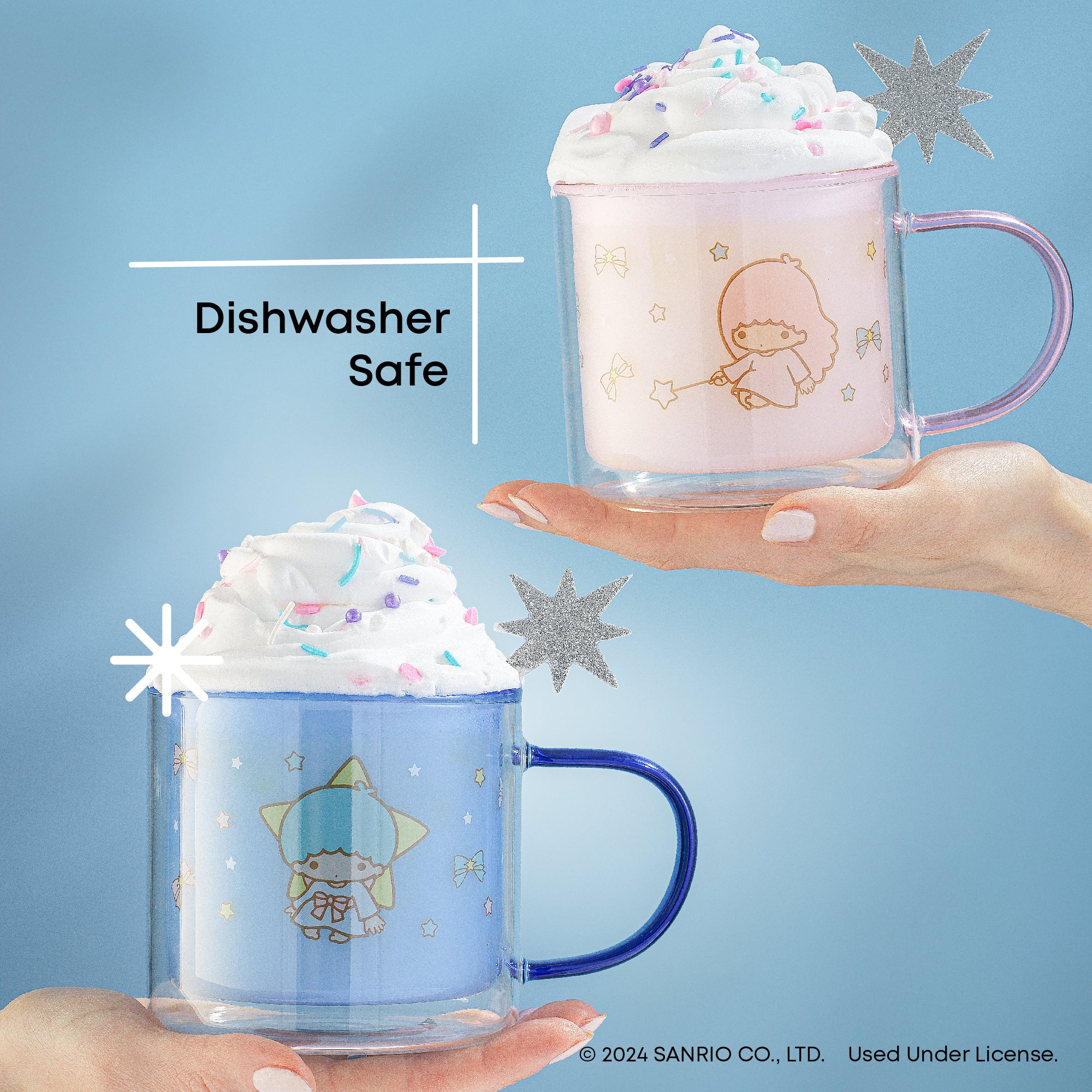 Hello Kitty® and Friends LittleTwinStars™️ Double Wall Coffee Mugs