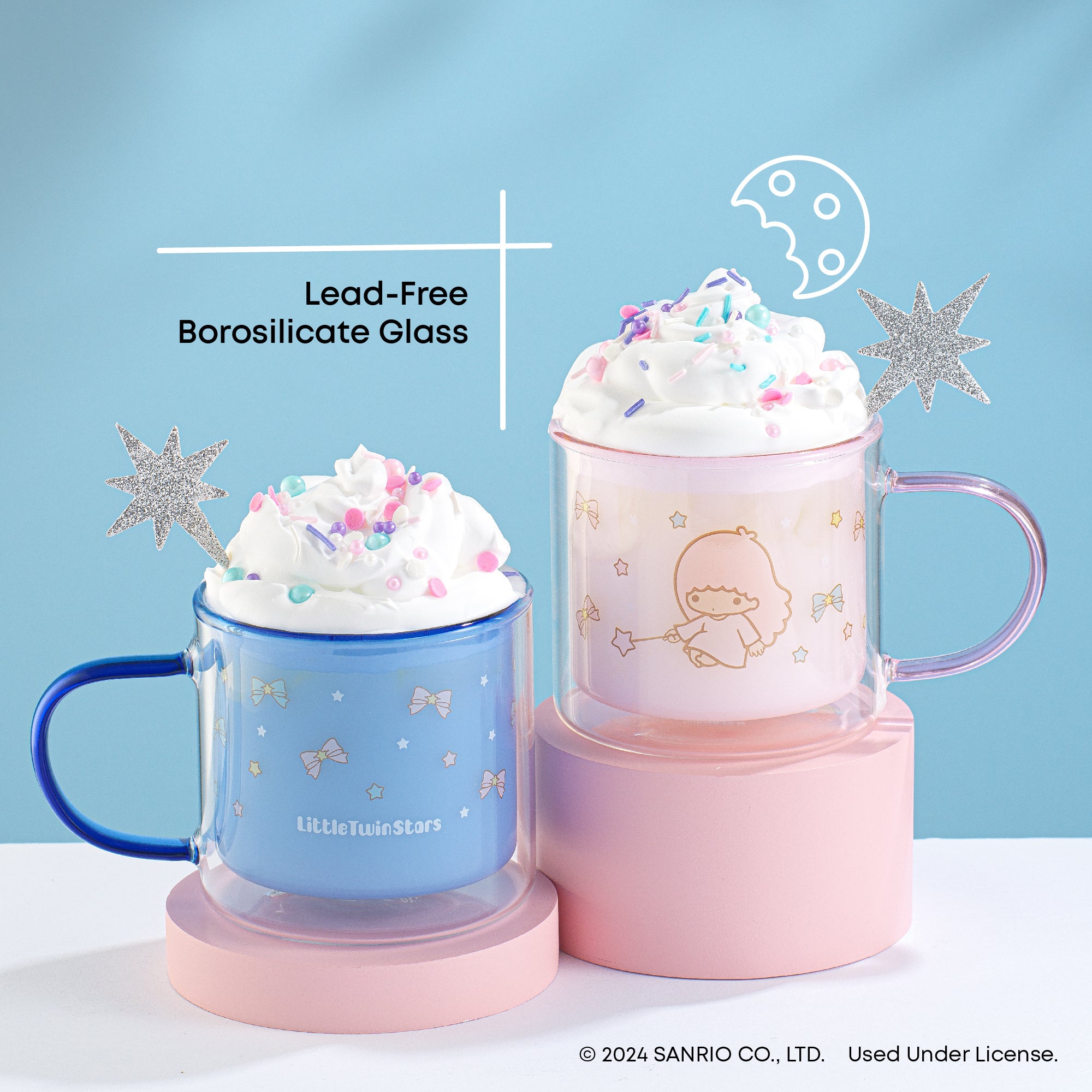 Hello Kitty® and Friends LittleTwinStars™️ Double Wall Coffee Mugs