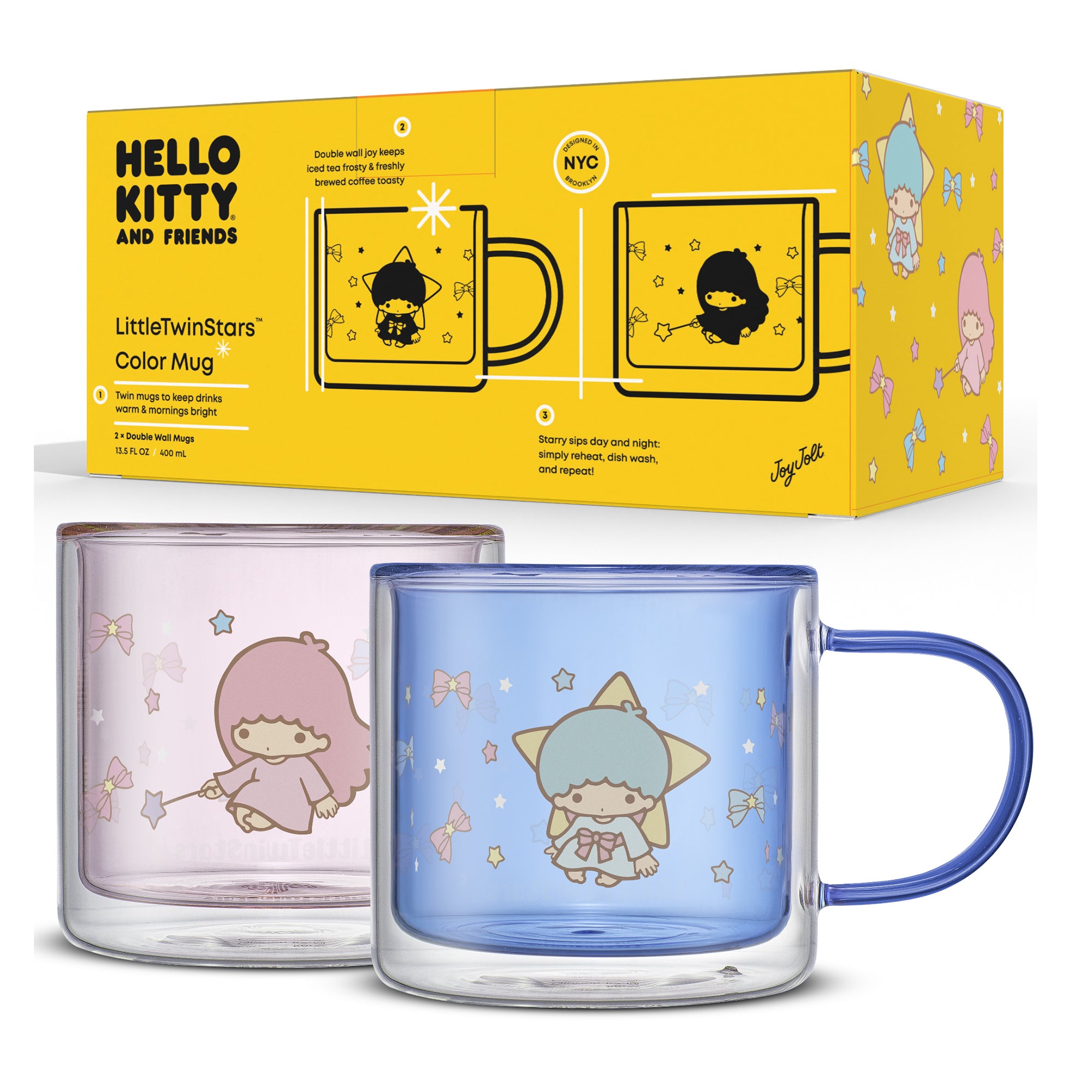 Hello Kitty® and Friends LittleTwinStars™️ Double Wall Coffee Mugs