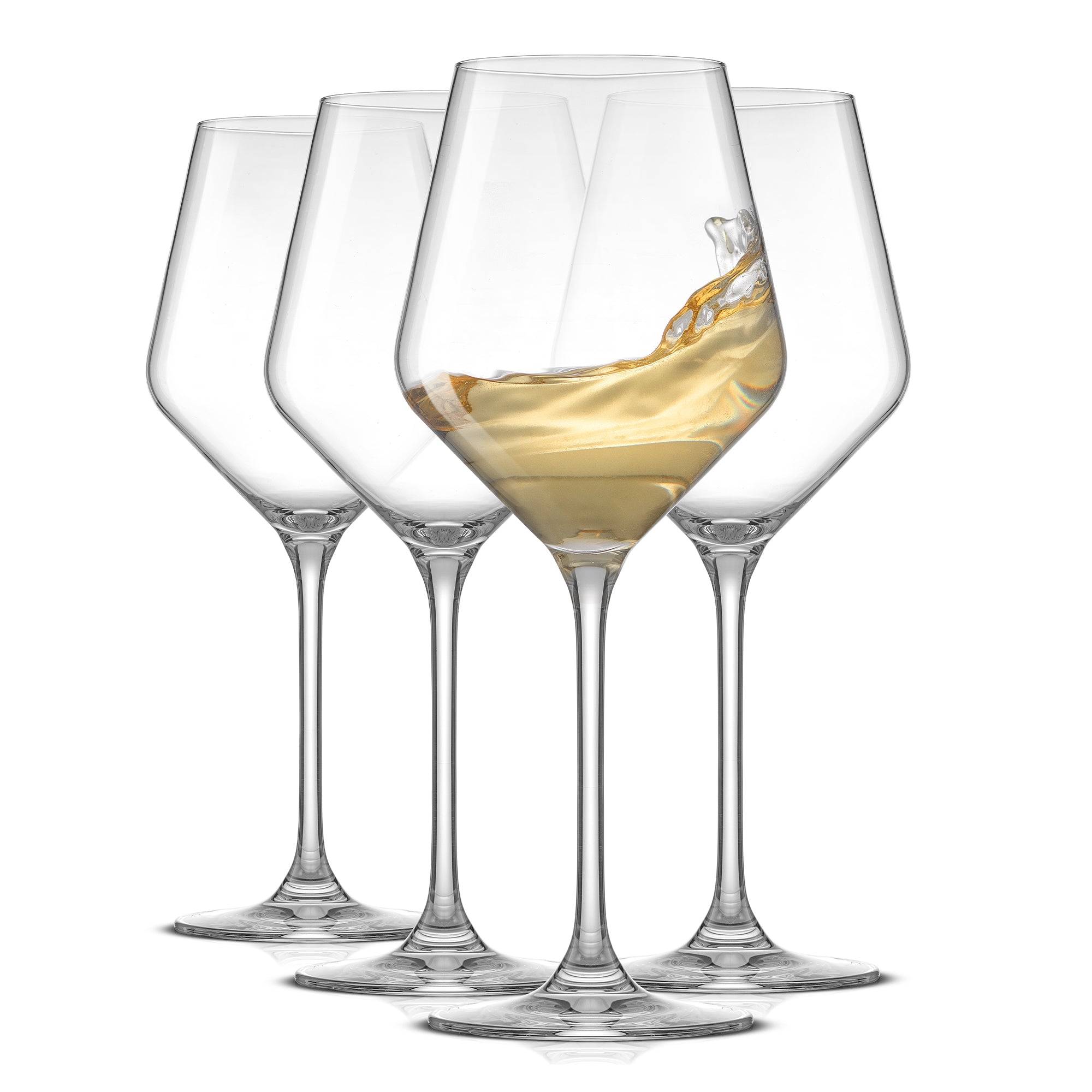 JoyJolt Layla Red Wine Glasses Set Of 4 – 17 Oz Italian Crystal Glasses, Shatterproof & Dishwasher Safe