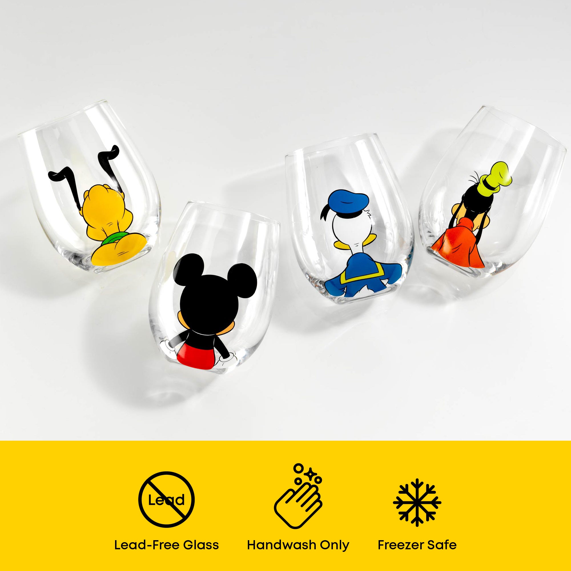 Disney Mickey Mouse & Friends Squad Stemless Glasses