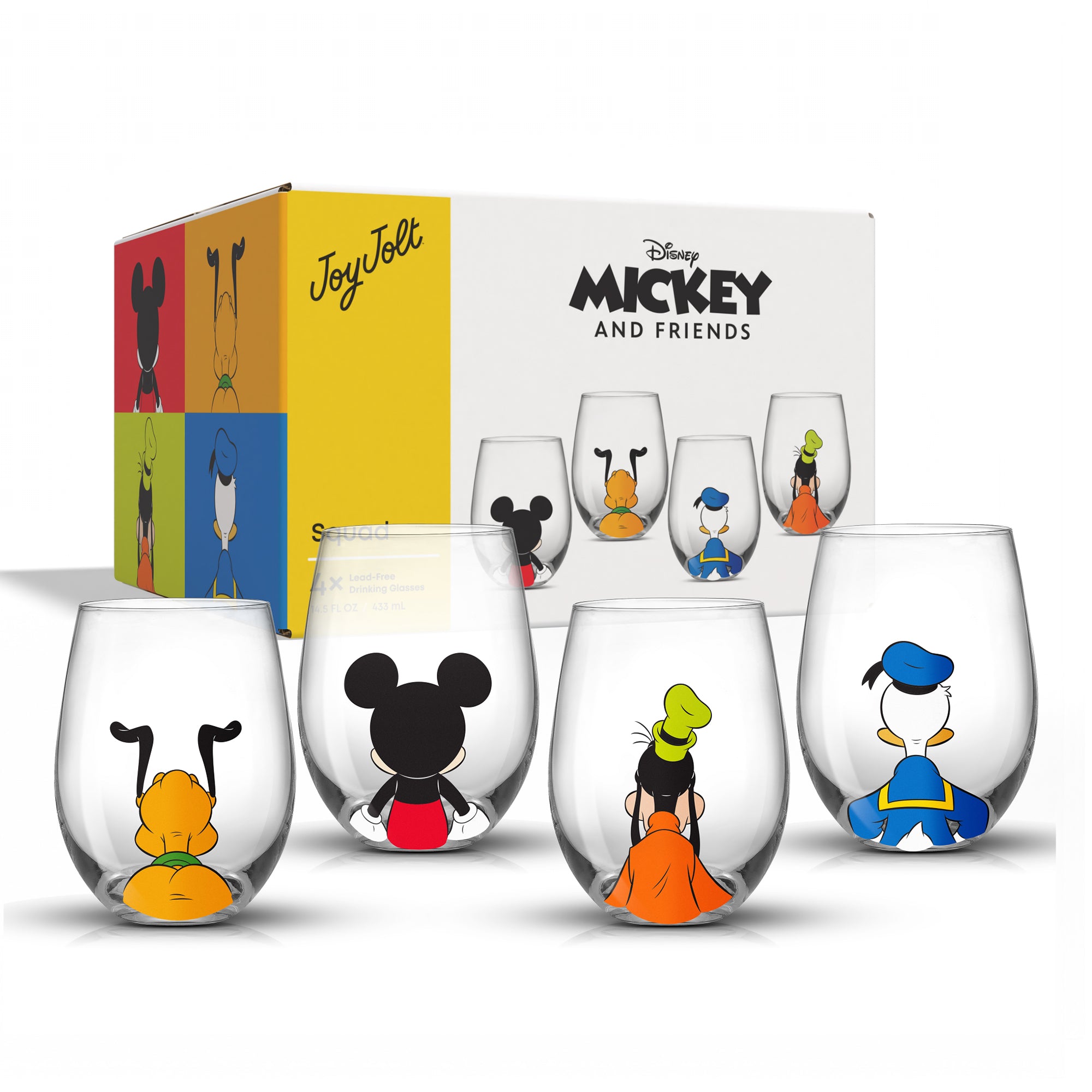 Disney Mickey Mouse & Friends Squad Stemless Glasses