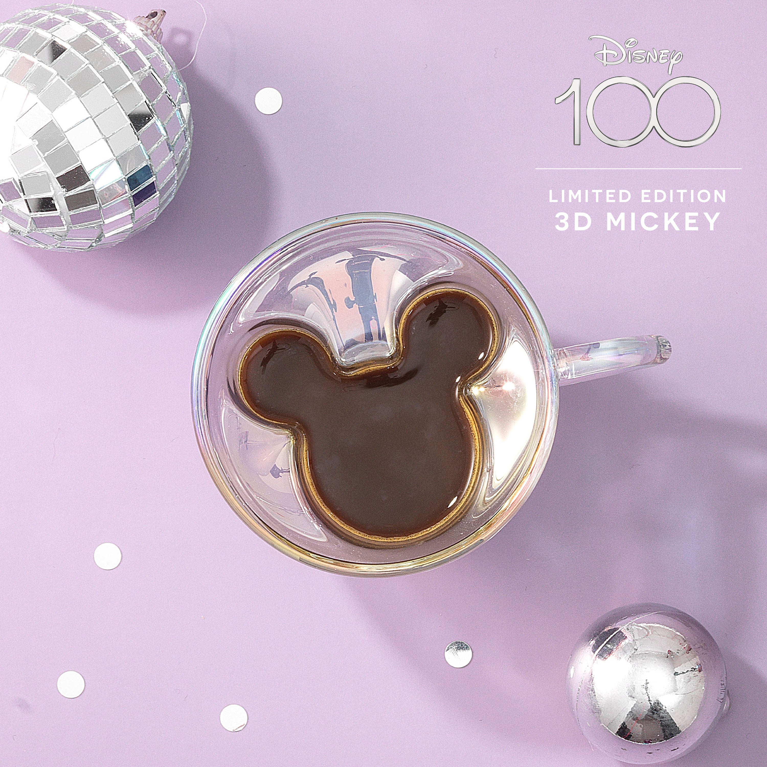 Disney100 3D Mickey Double Wall Espresso