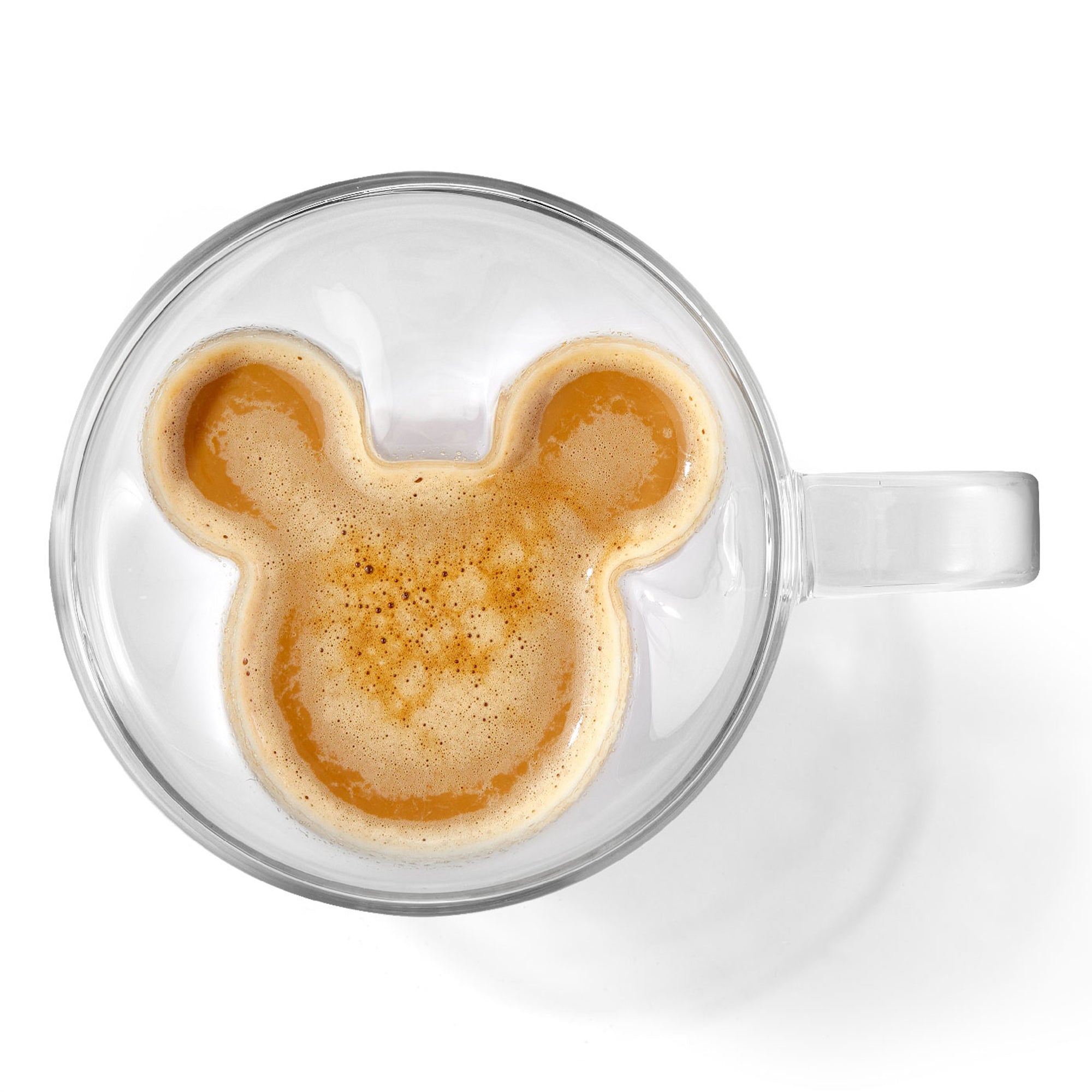 Disney Mickey Mouse 3D Double Walled Coffee Tea Glass Mugs