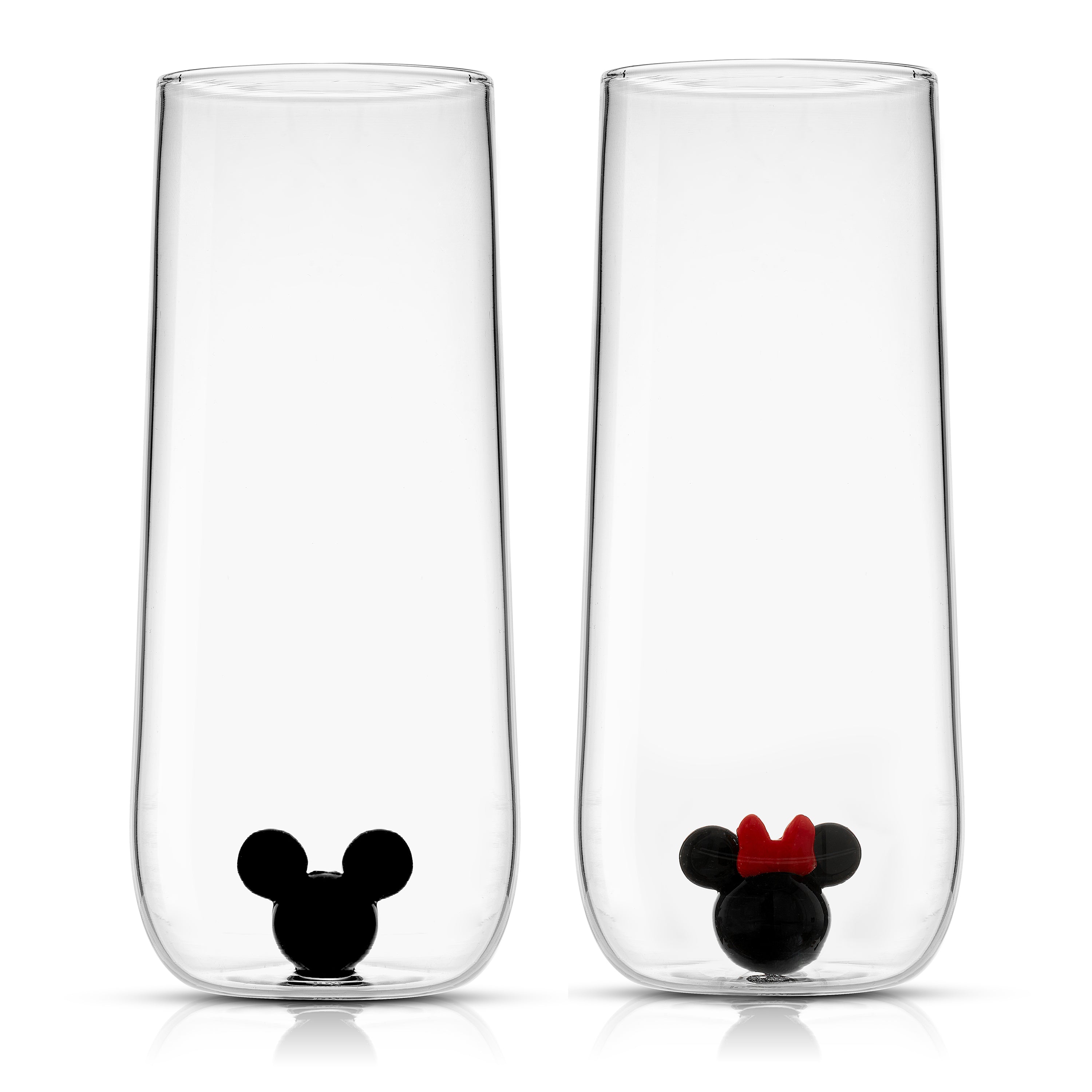 Disney Mickey & Minnie 3D Icon Tall Glass Set of 2