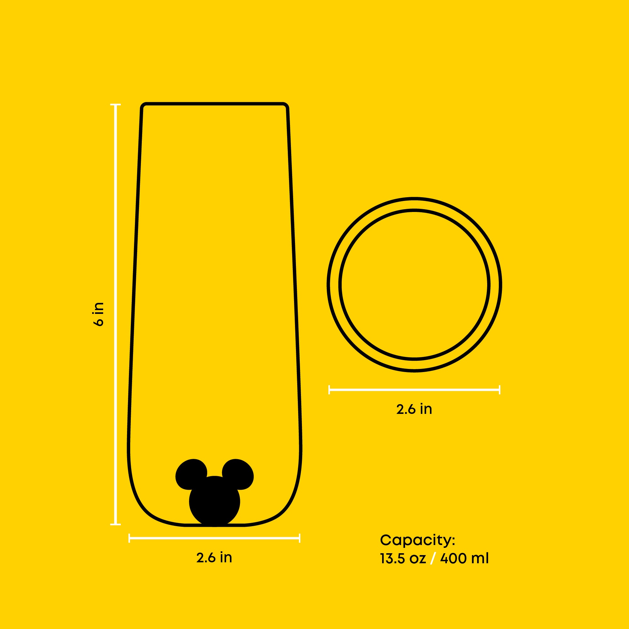 Disney Mickey & Minnie 3D Icon Tall Glasses