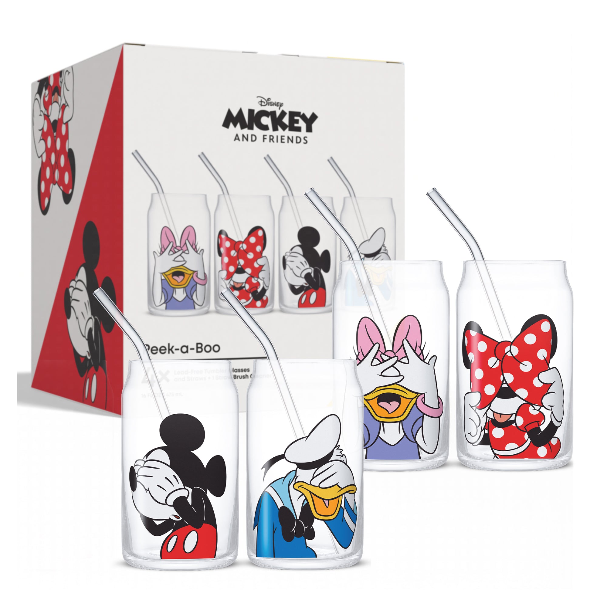 Disney Mickey Mouse & Friends Peek-a-Boo Tumbler Glasses