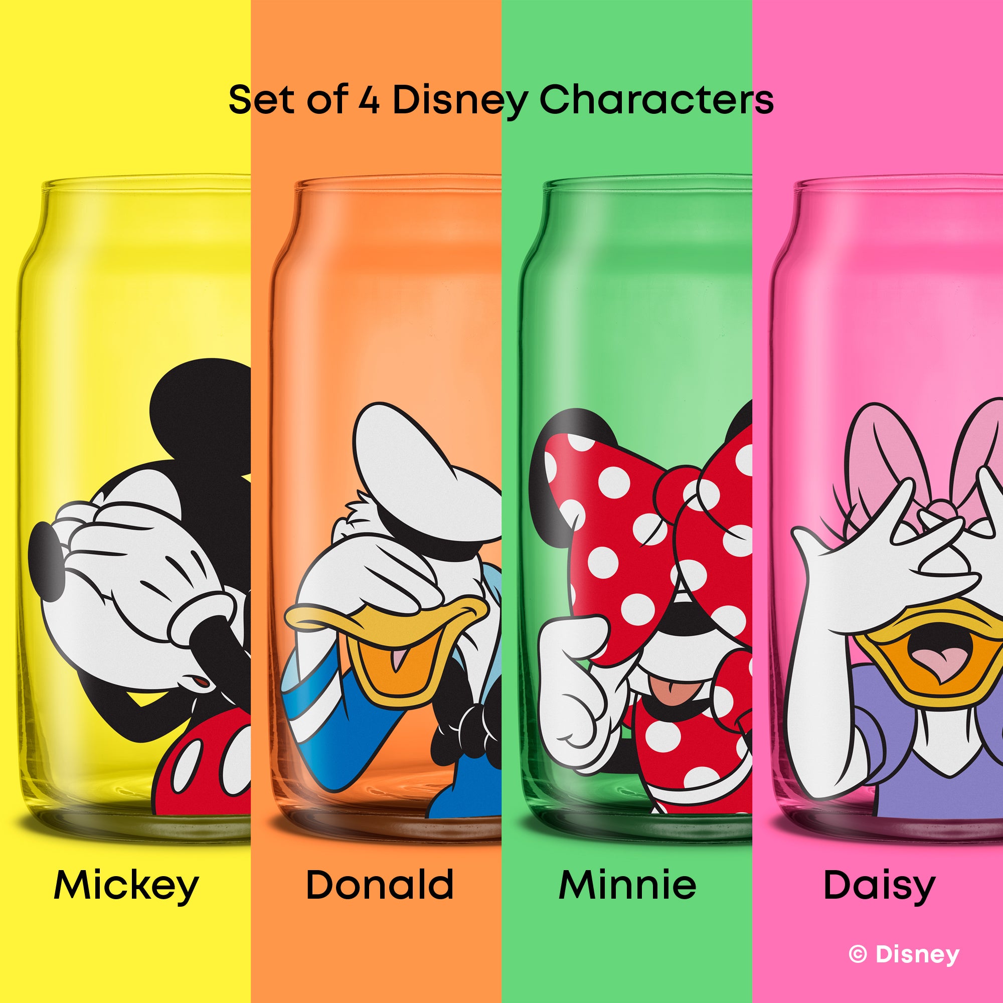 Disney Mickey Mouse & Friends Peek-a-Boo Tumbler Glasses