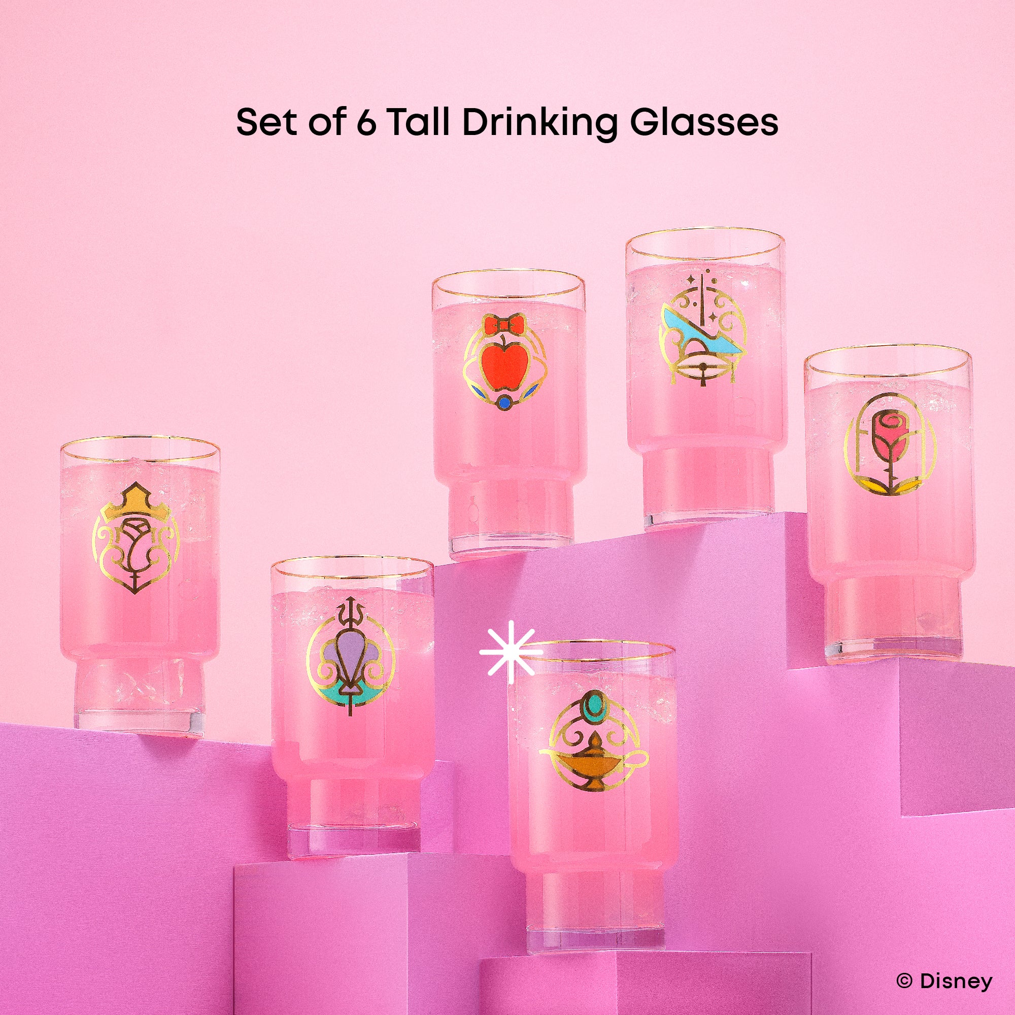 Disney Princess Iconic Tall Drinking Glasses