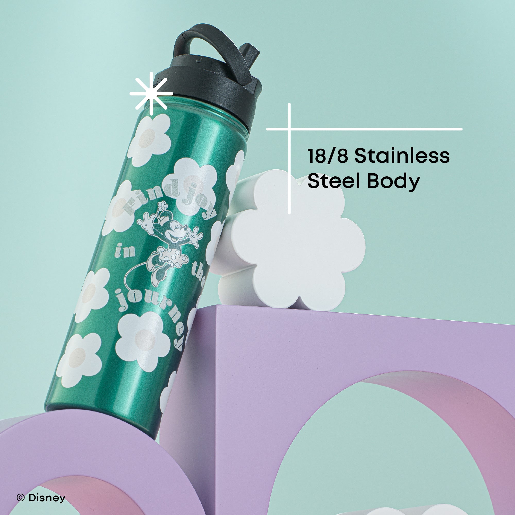 Disney Retro Vintage Minnie Mouse Stainless Steel Water Bottle