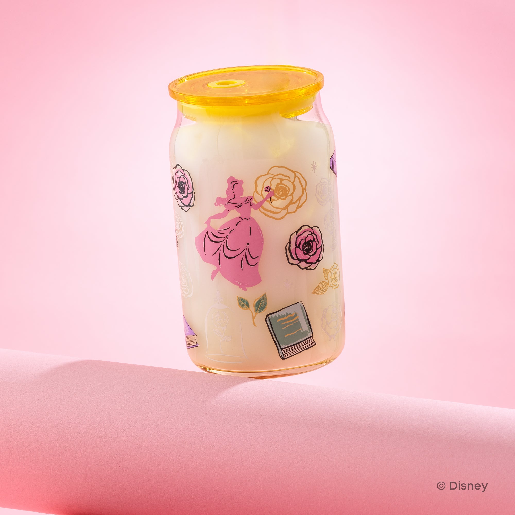 Disney Princess Icon Tumbler Glasses with Lids