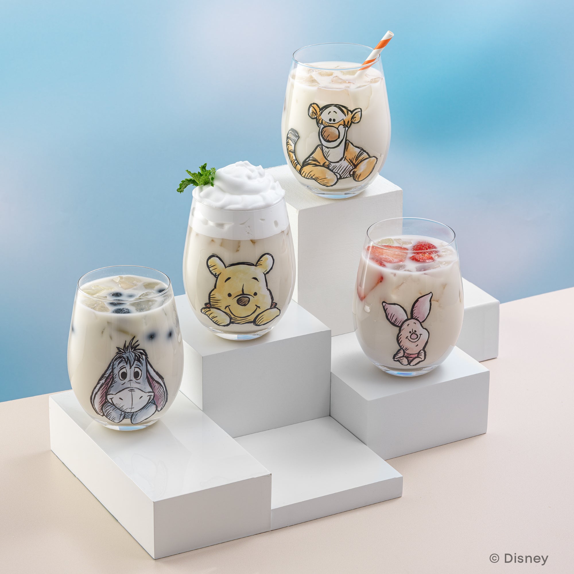 Disney Winnie the Pooh Exploring a Classic Stemless Drinking Glasses