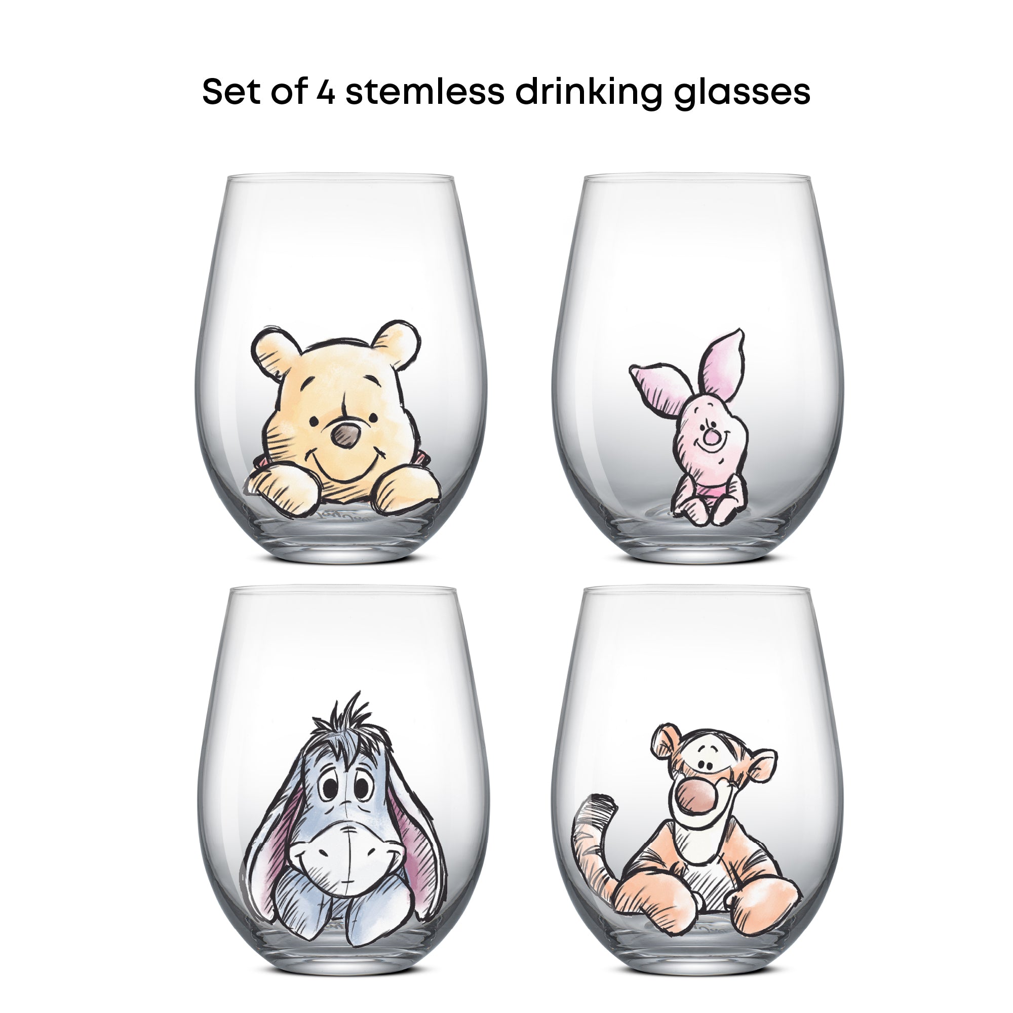 Disney Winnie the Pooh Exploring a Classic Stemless Drinking Glasses