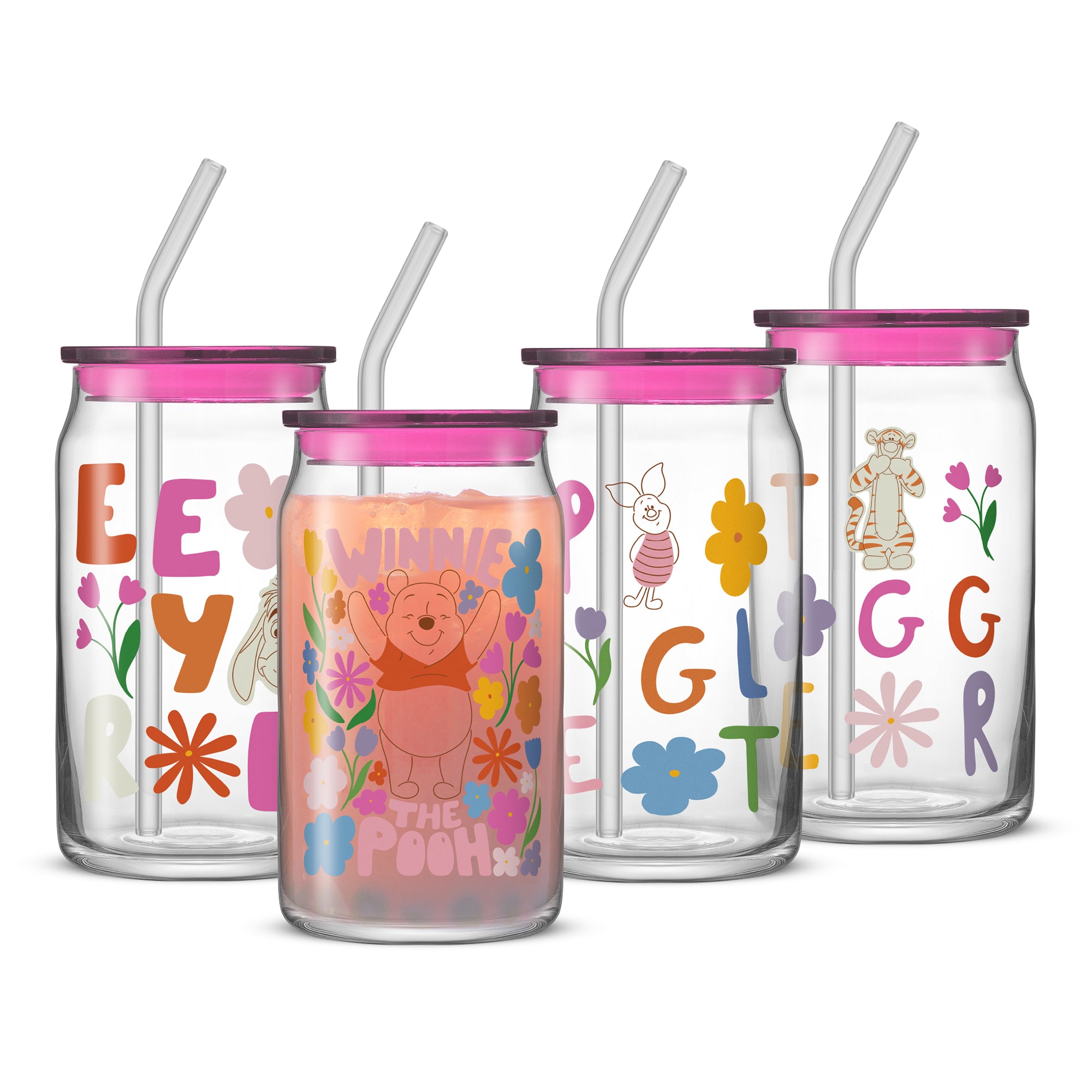 Disney Winnie the Pooh & Friends Flower Power Tumbler Glasses