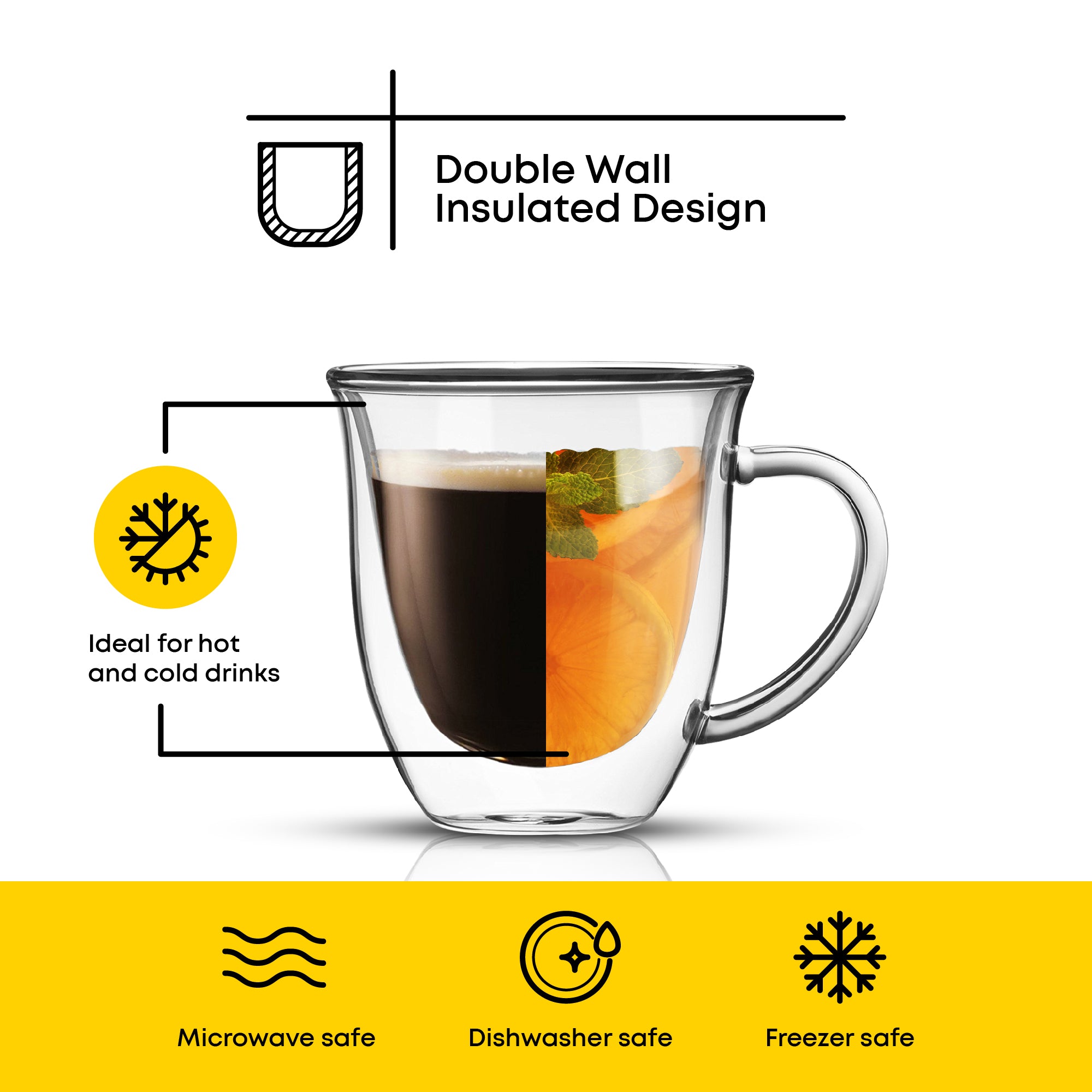 Serene Double Walled Coffee Glass Set
