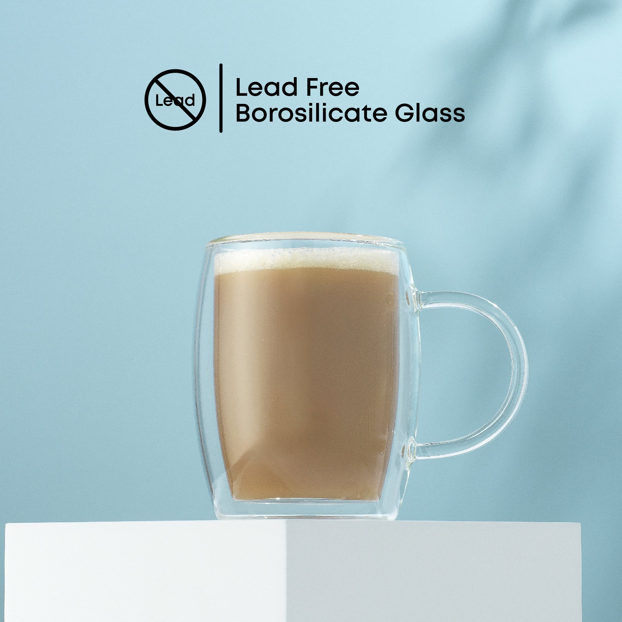 Aroma Double Wall Glass Coffee Mugs