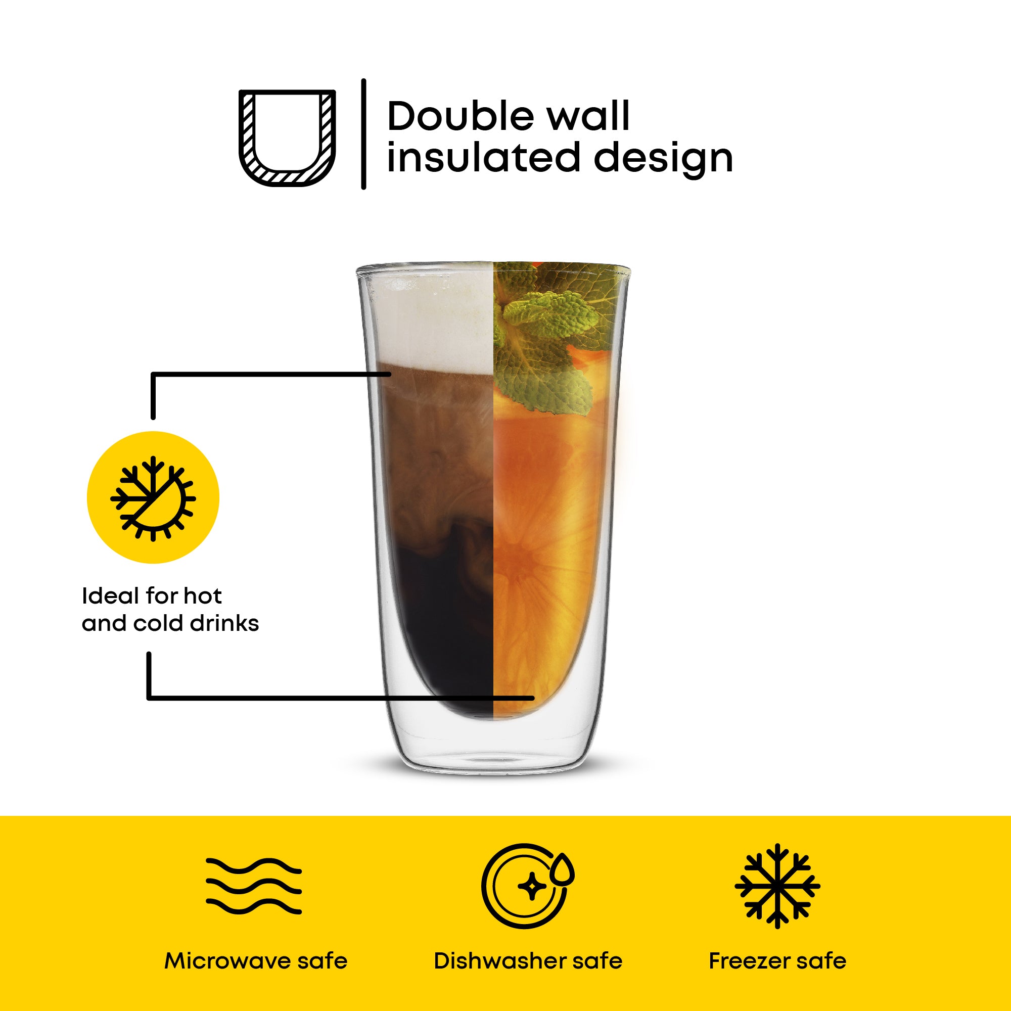 Spike Double Wall Highball Glasses