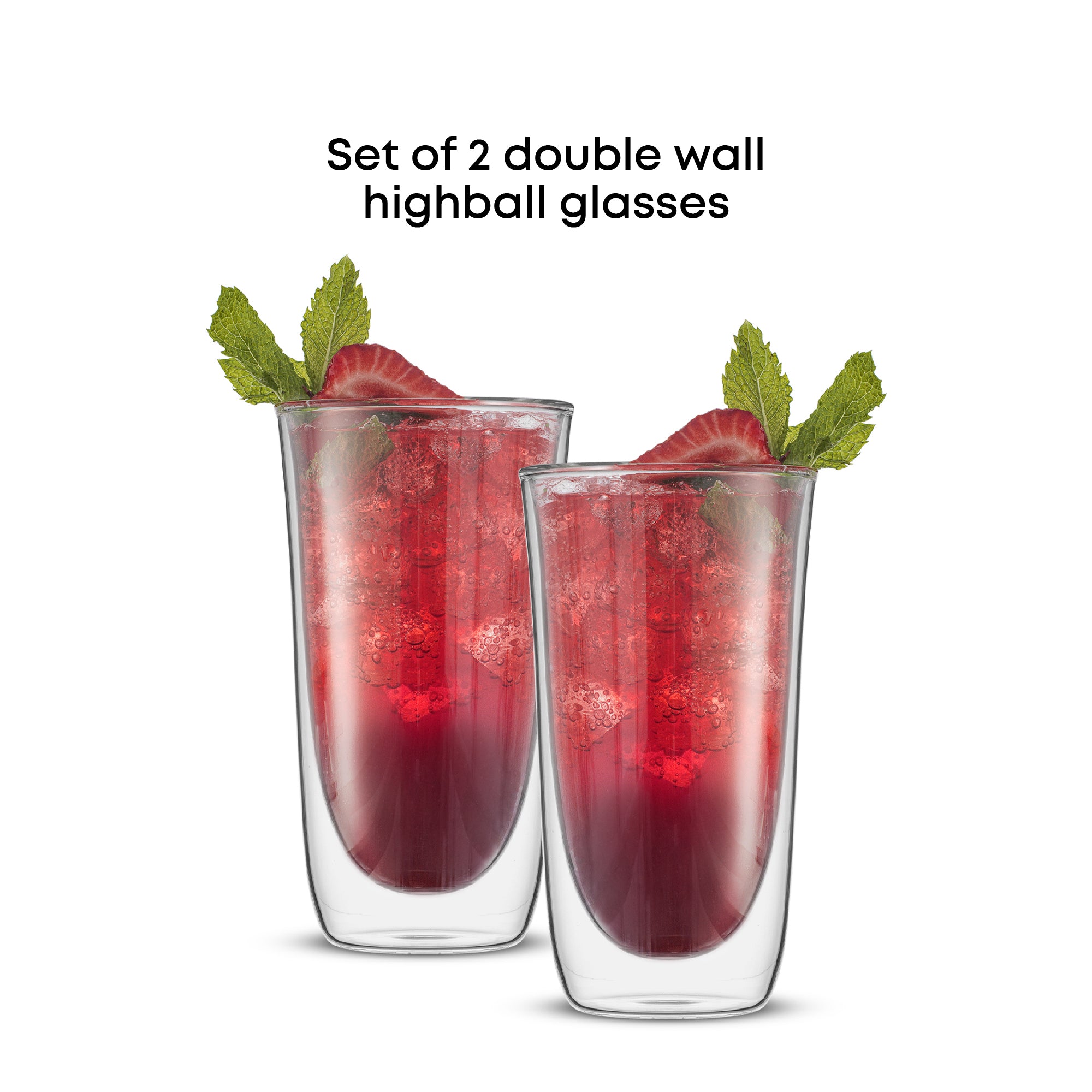 Spike Double Wall Highball Glasses