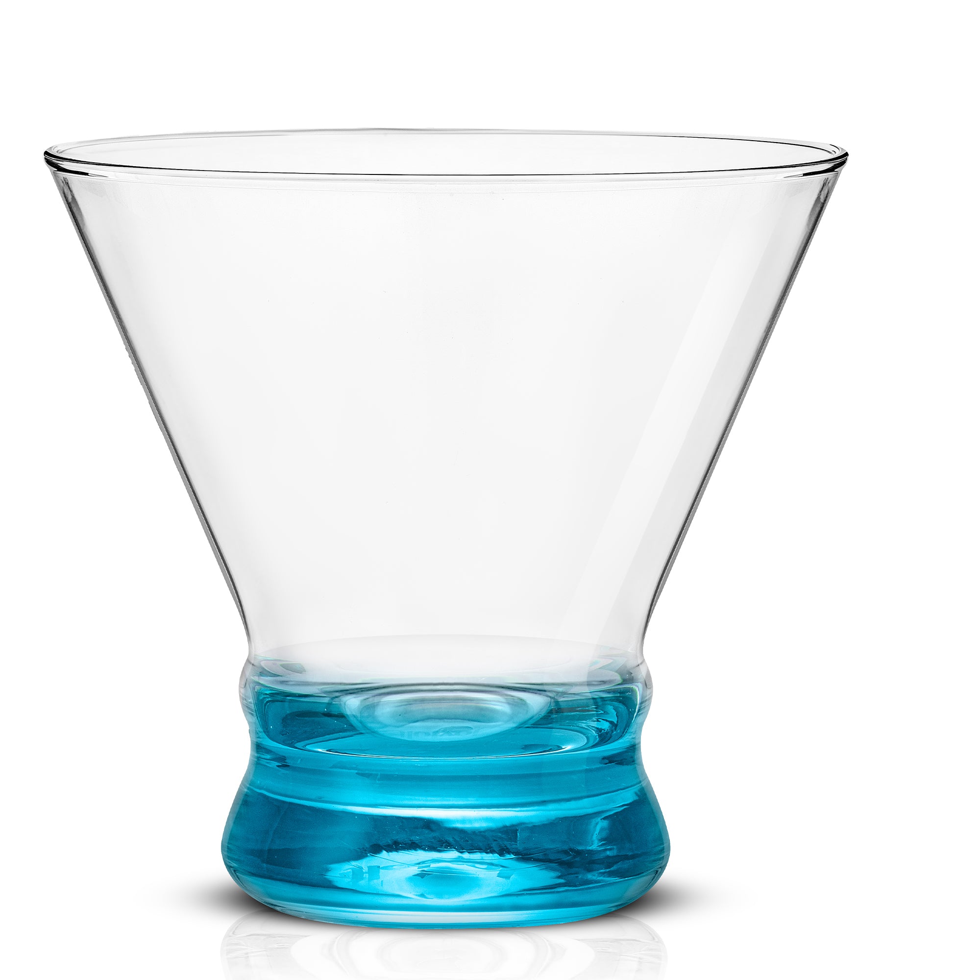 Hue Colored Stemless Martini Glasses