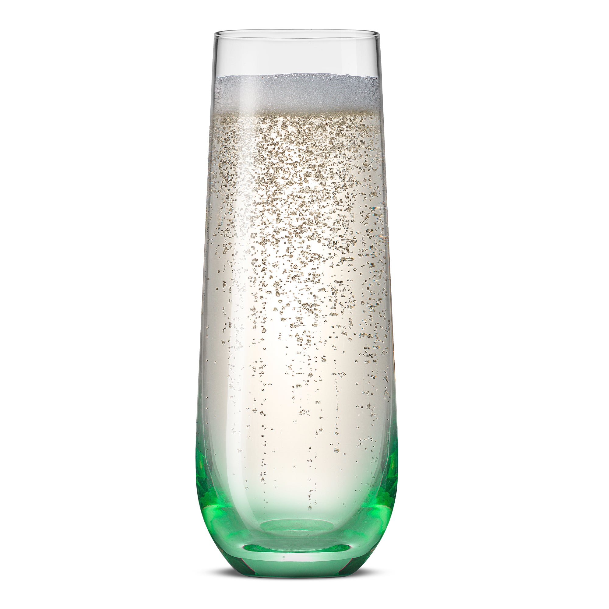 Hue Colored Stemless Champagne Flutes