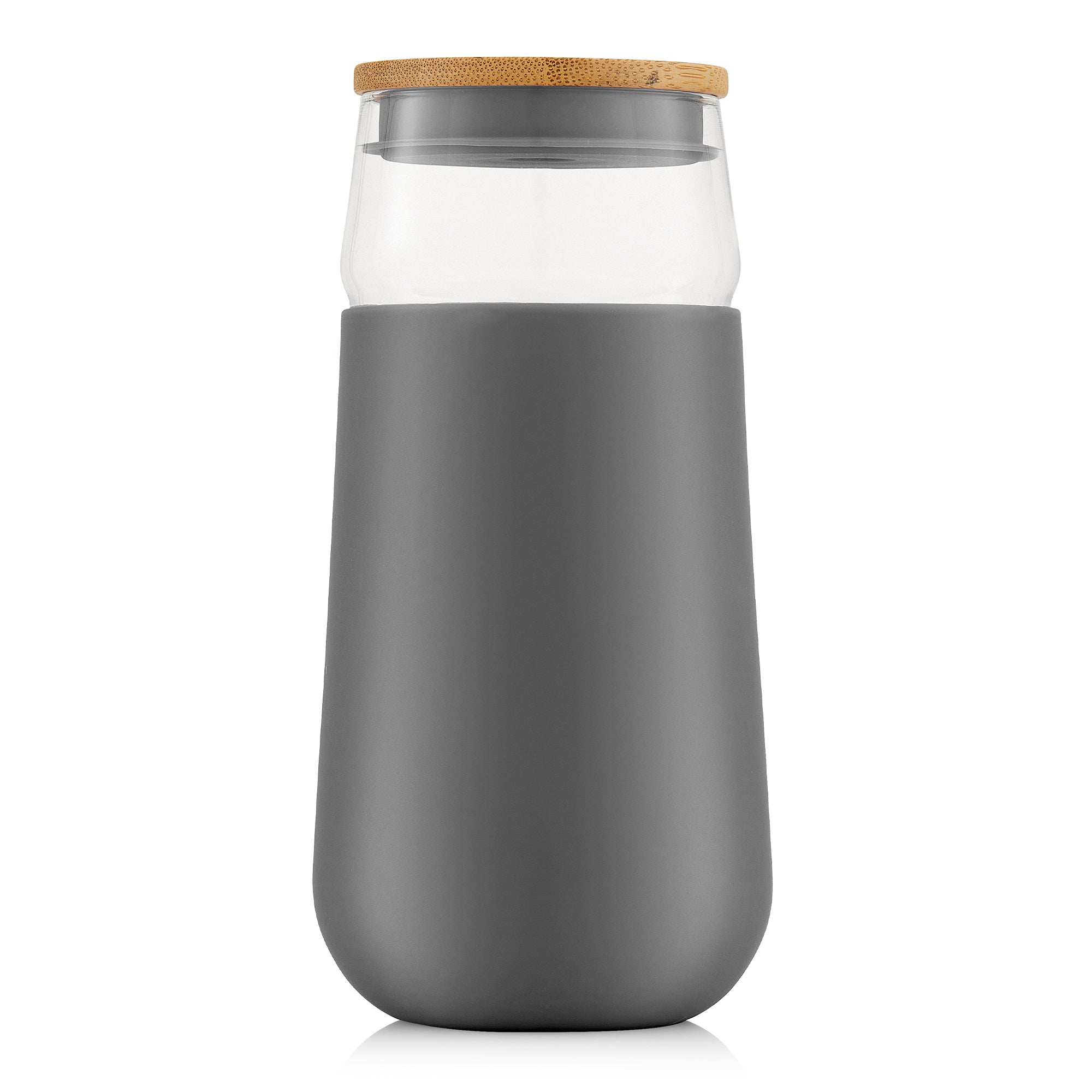 JoyJolt Tumbler with Bamboo Lid, Straw & Silicone Sleeve