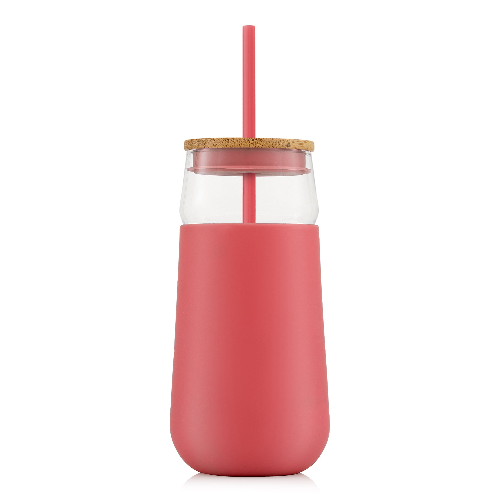 JoyJolt Tumbler with Bamboo Lid, Straw & Silicone Sleeve