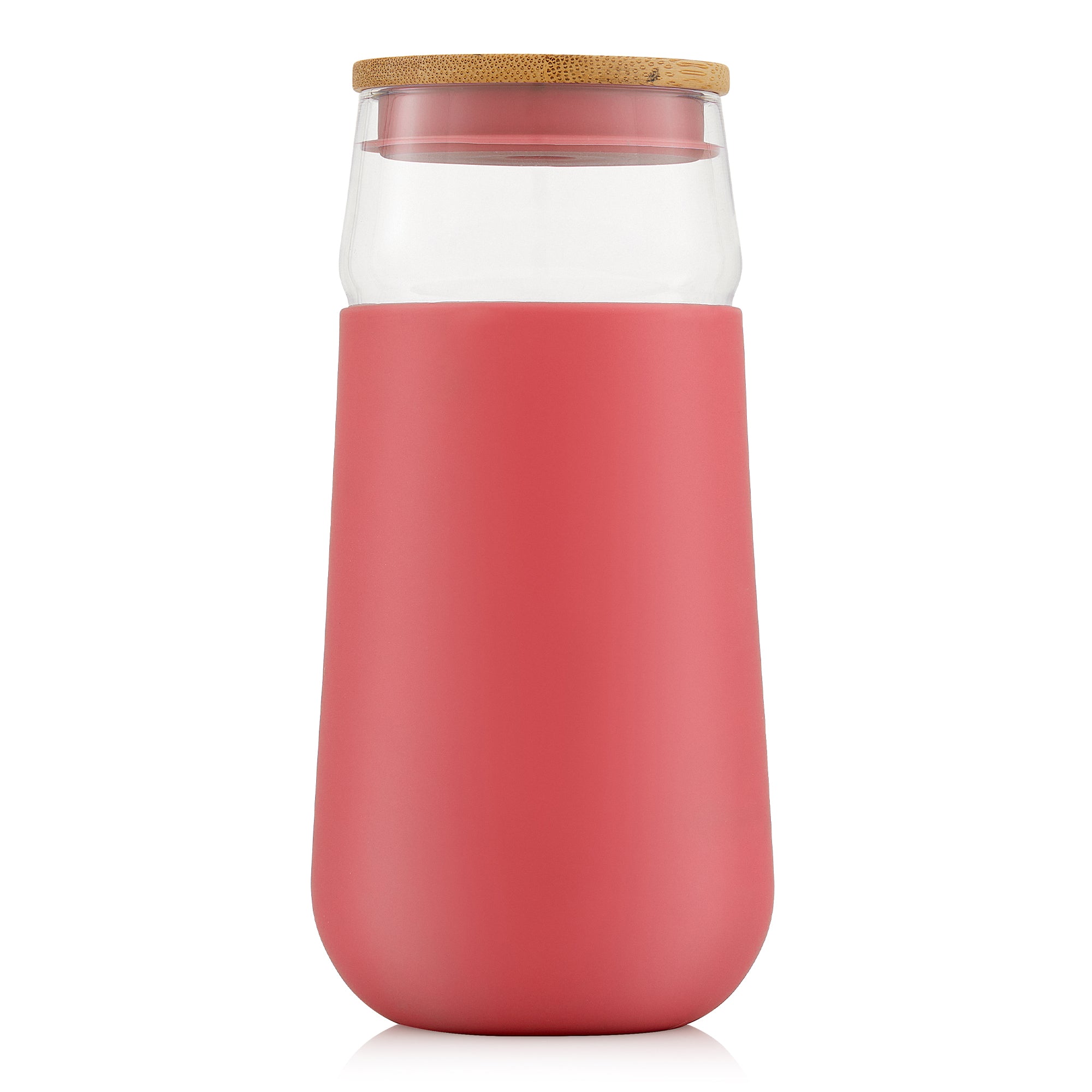 JoyJolt Tumbler with Bamboo Lid, Straw & Silicone Sleeve