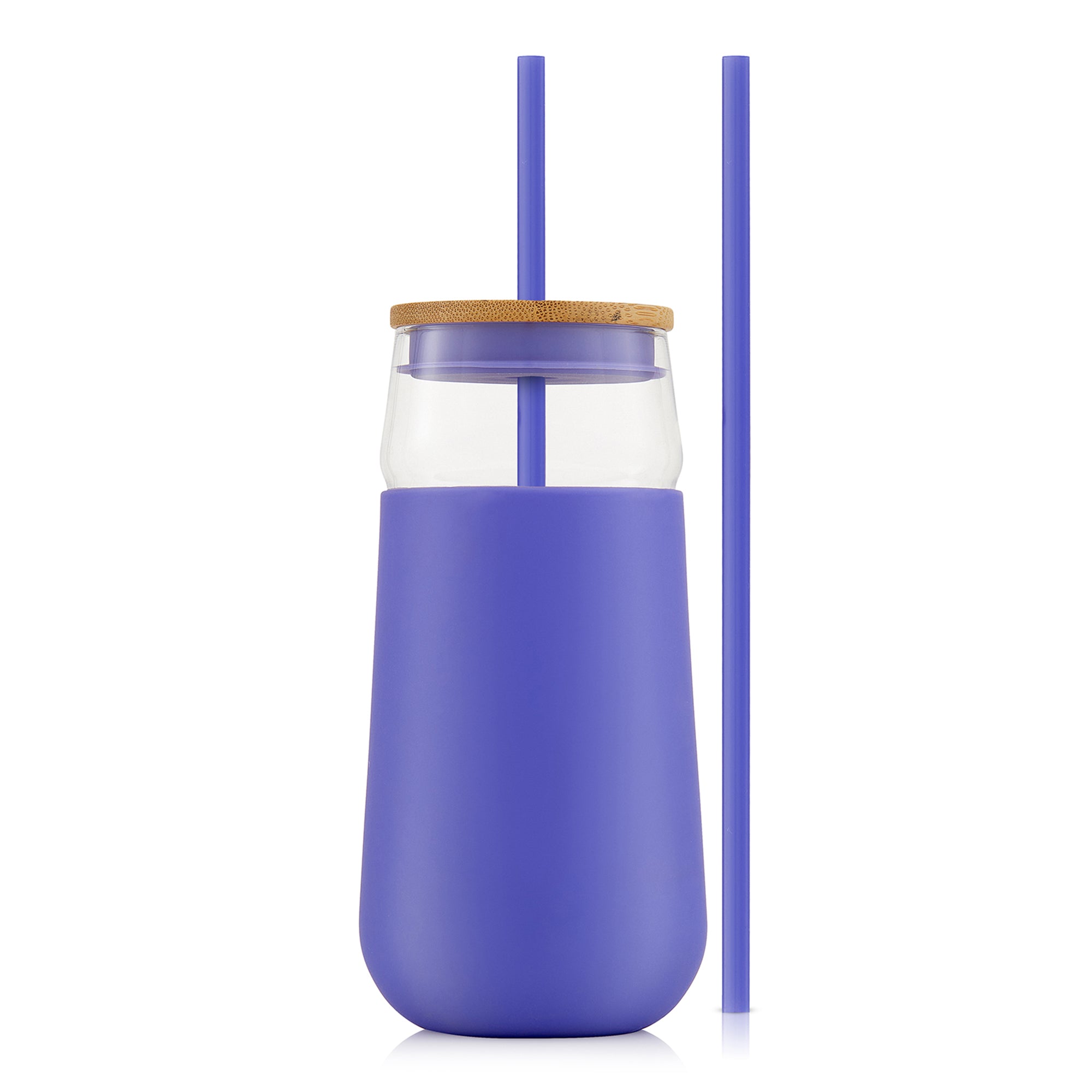 JoyJolt Tumbler with Bamboo Lid, Straw & Silicone Sleeve