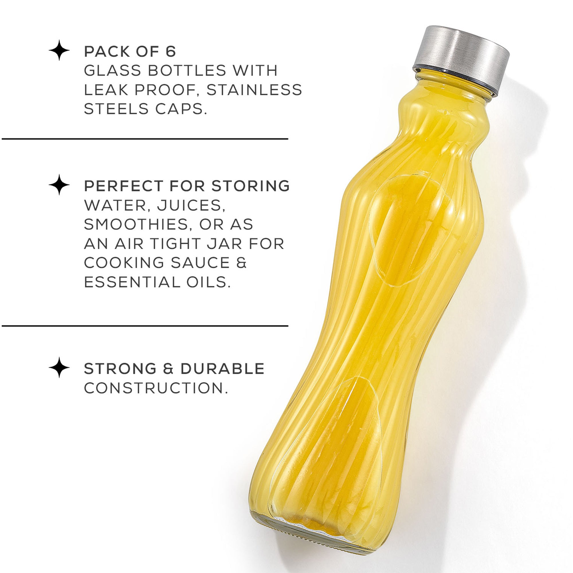 Spring Glass Insulated Water Bottles with Stainless Steel Cap