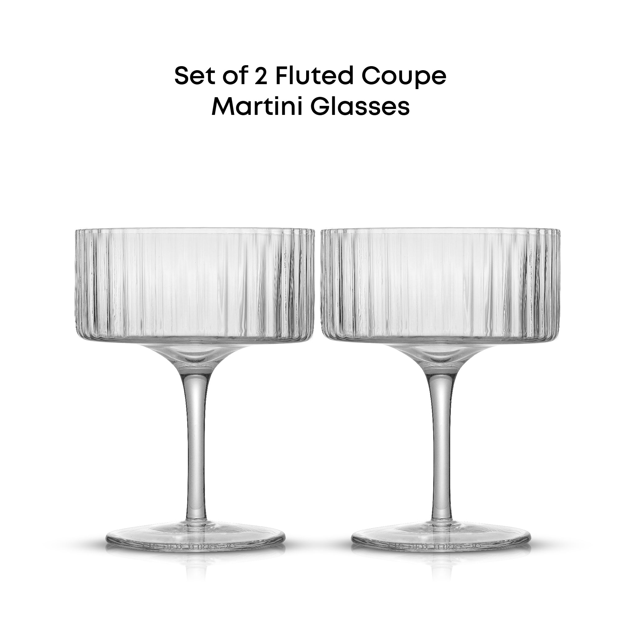 Elle Fluted Coupe Martini Glasses