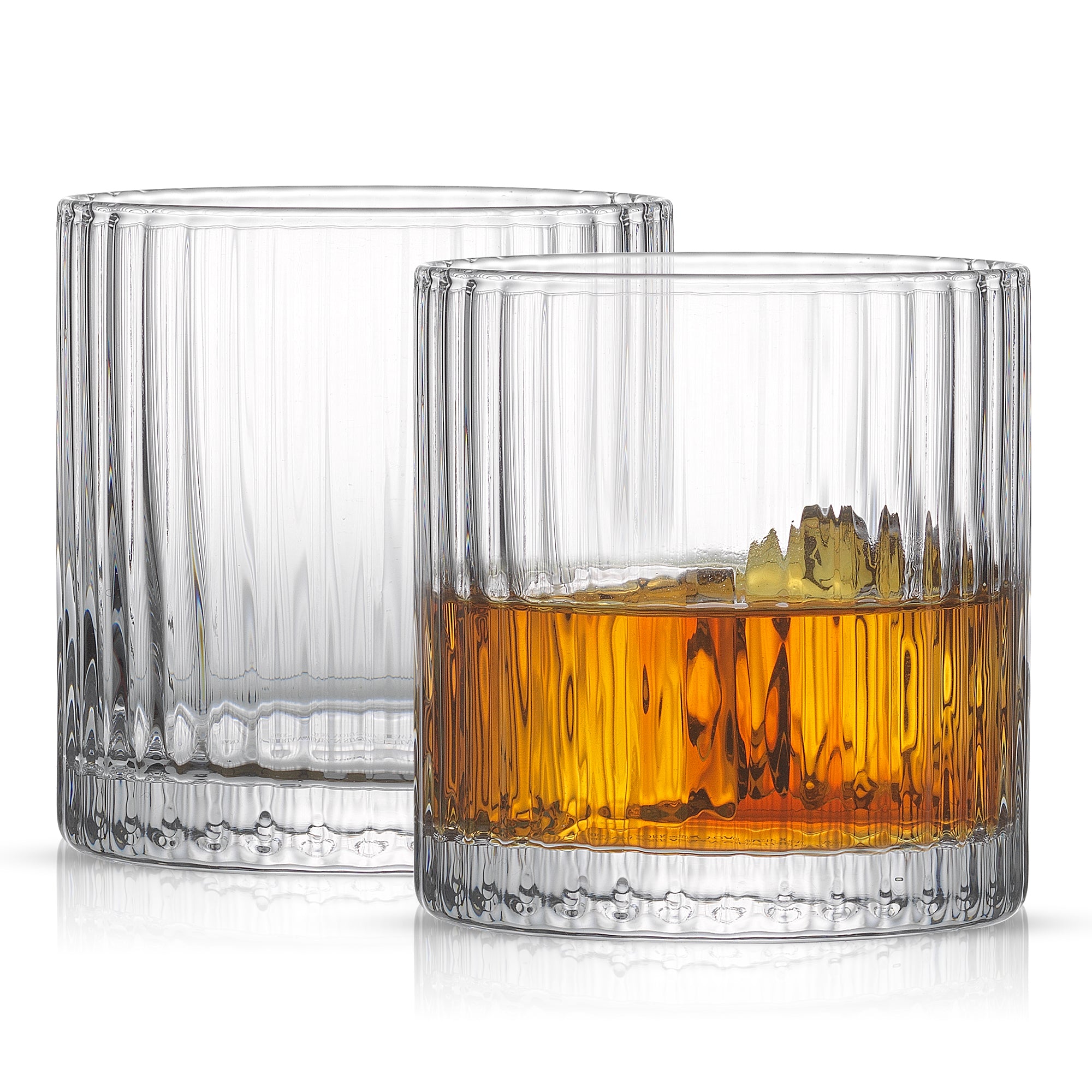 Elle Fluted Cylinder Whiskey Glasses