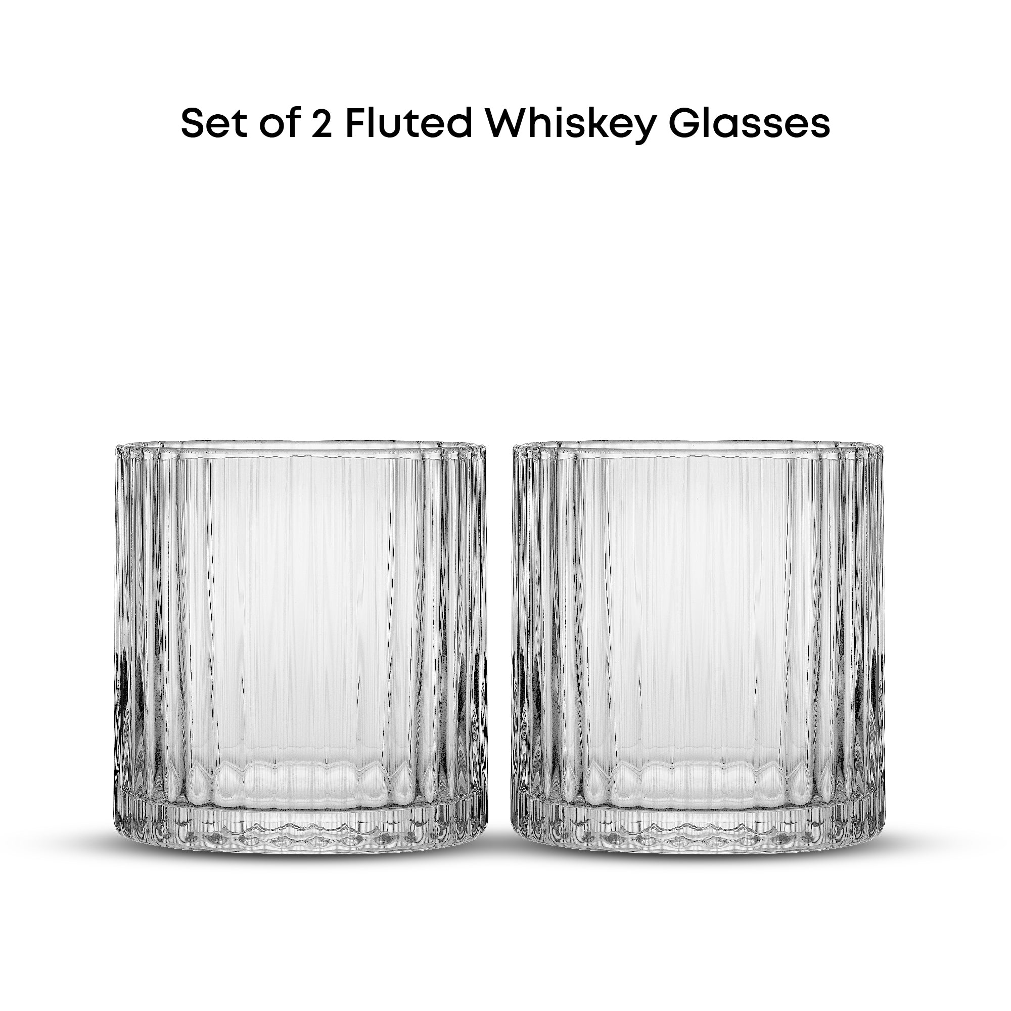 Elle Fluted Cylinder Whiskey Glasses