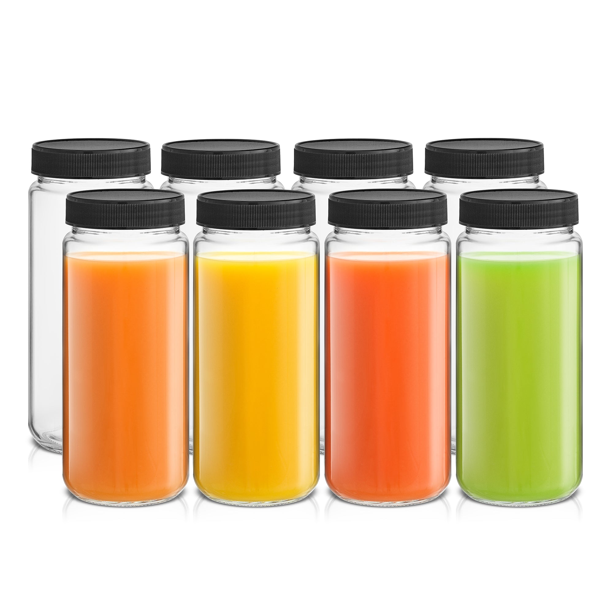 Glass Juice Bottles with Lids