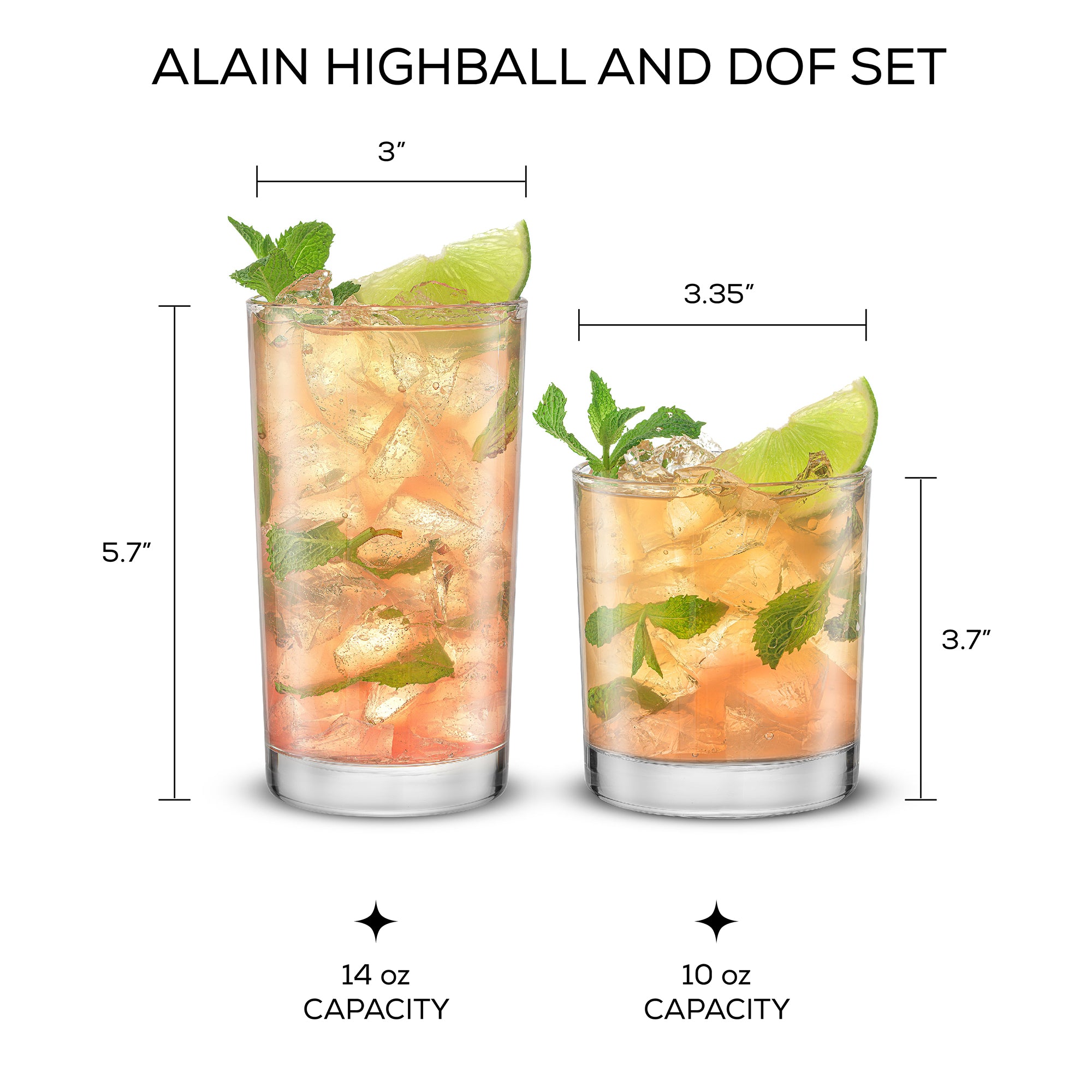 Alain Drinking Glasses Set