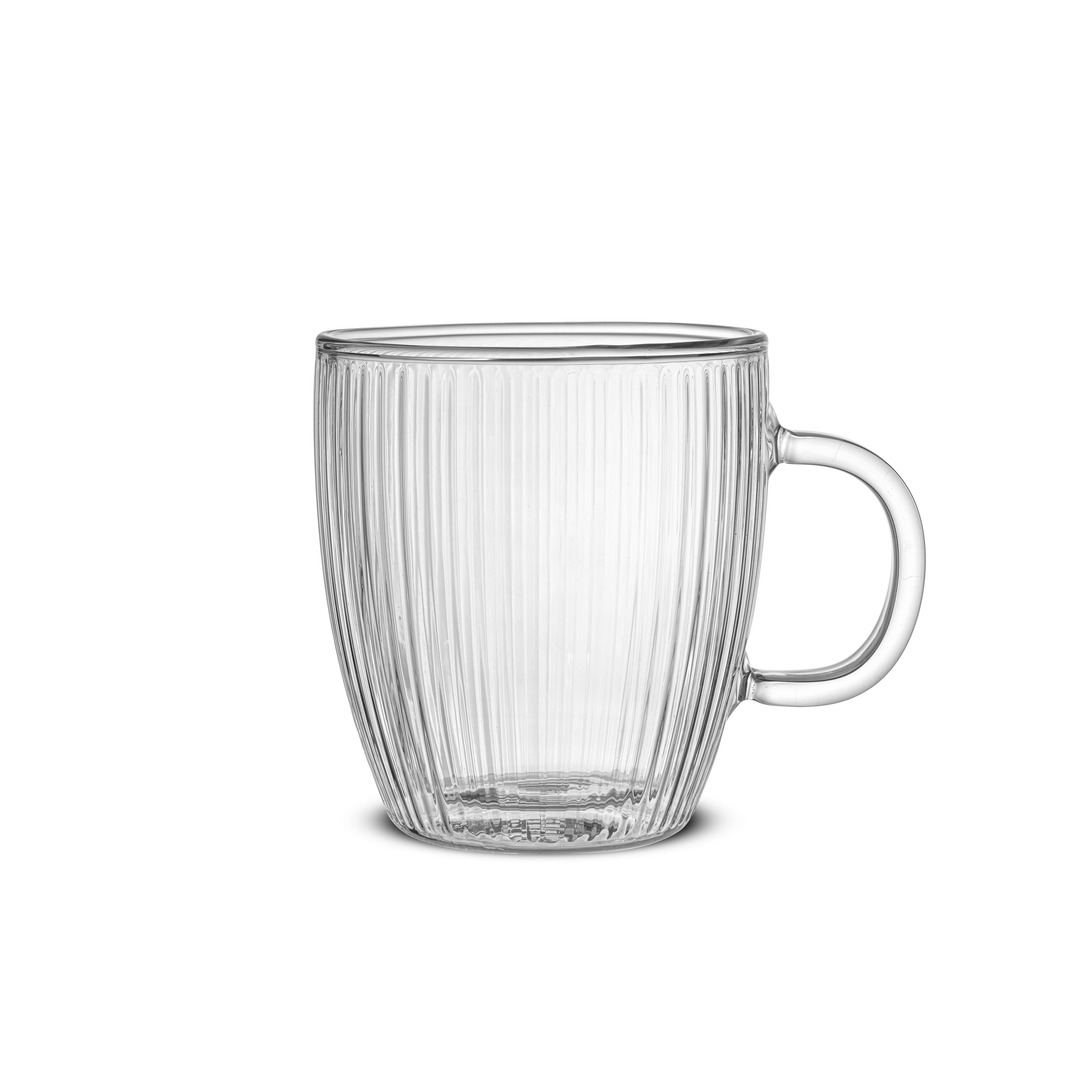 Savor Fluted Double Wall Coffee Glasses