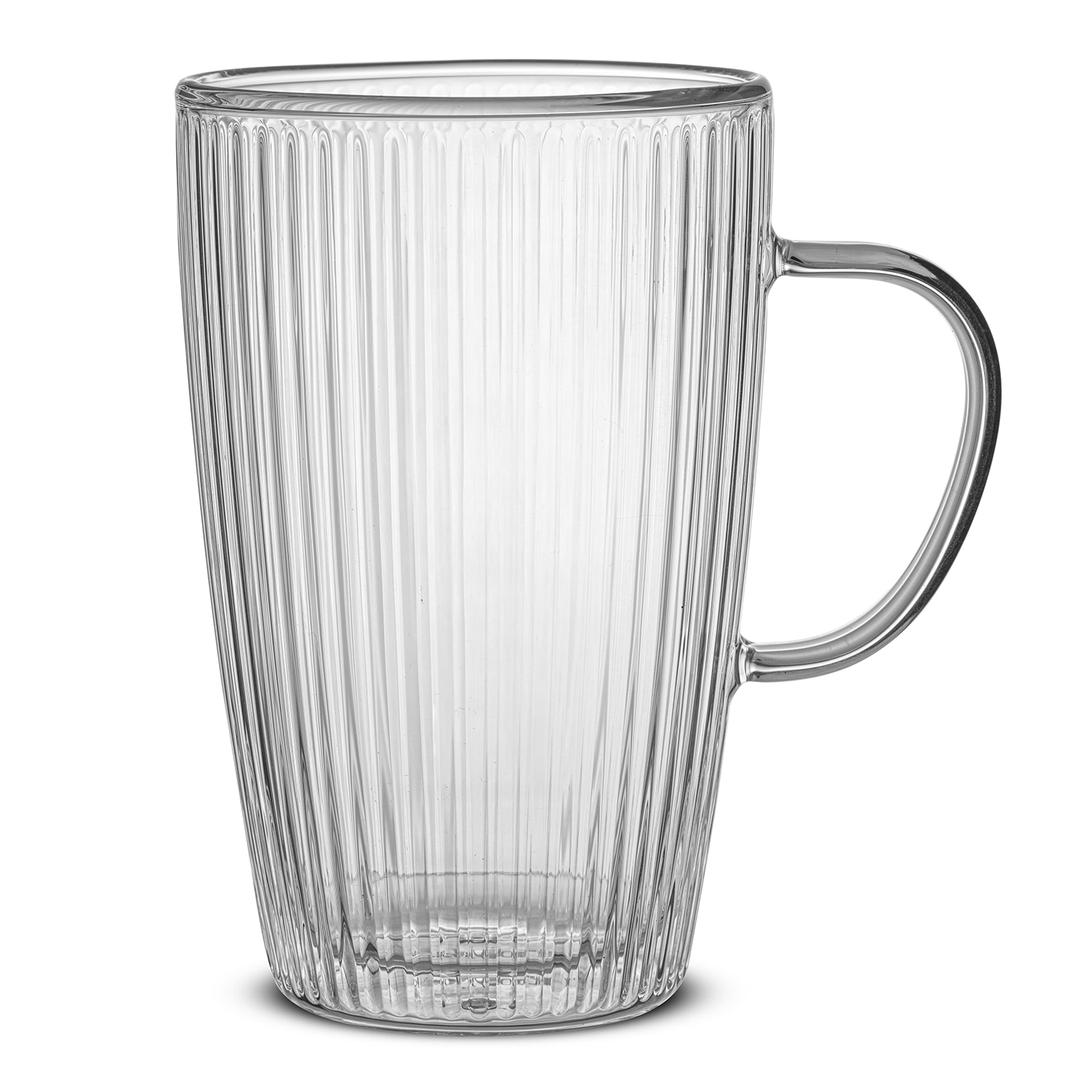 Savor Fluted Large Double Wall Coffee Mugs