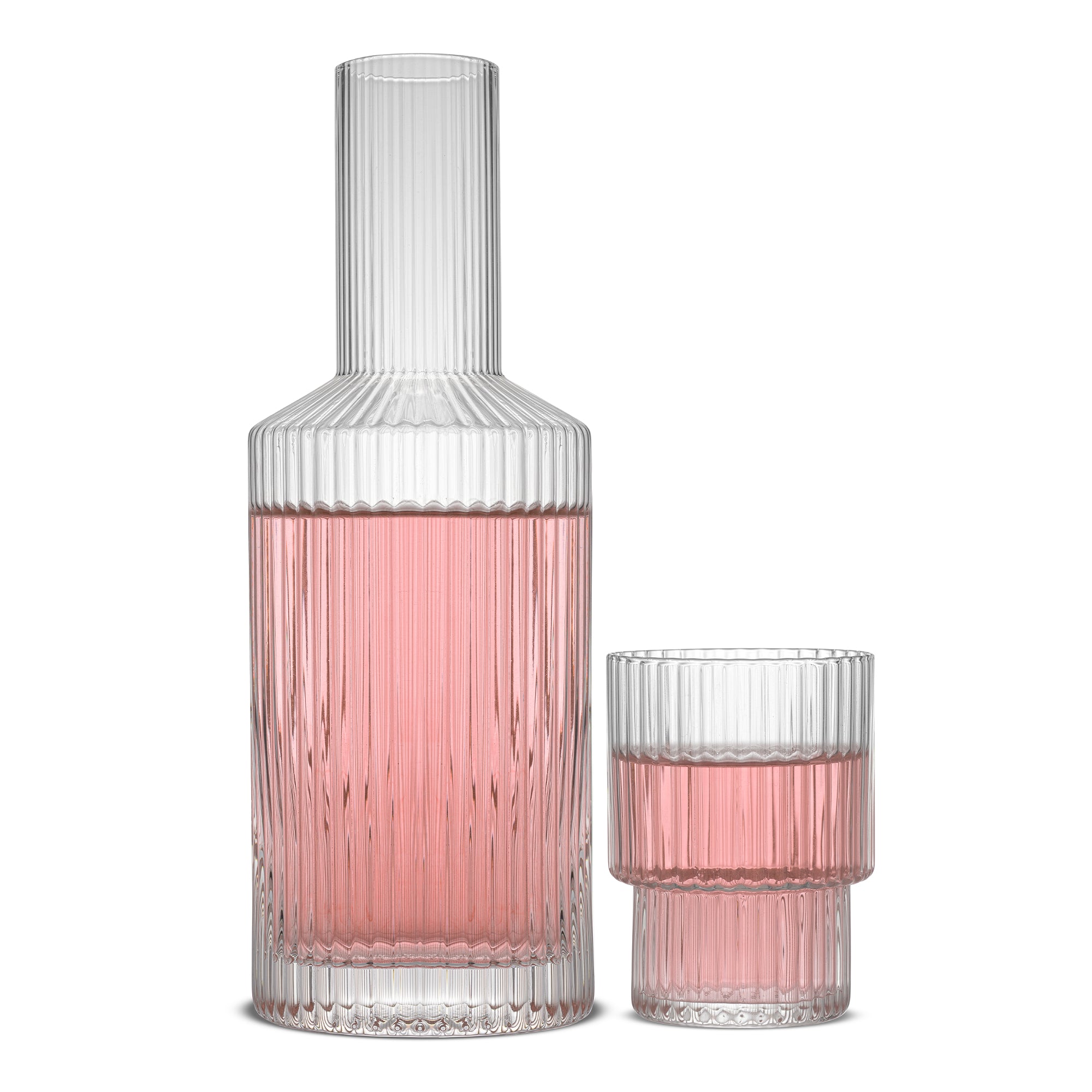 Elle Fluted Bedside Decanter Set