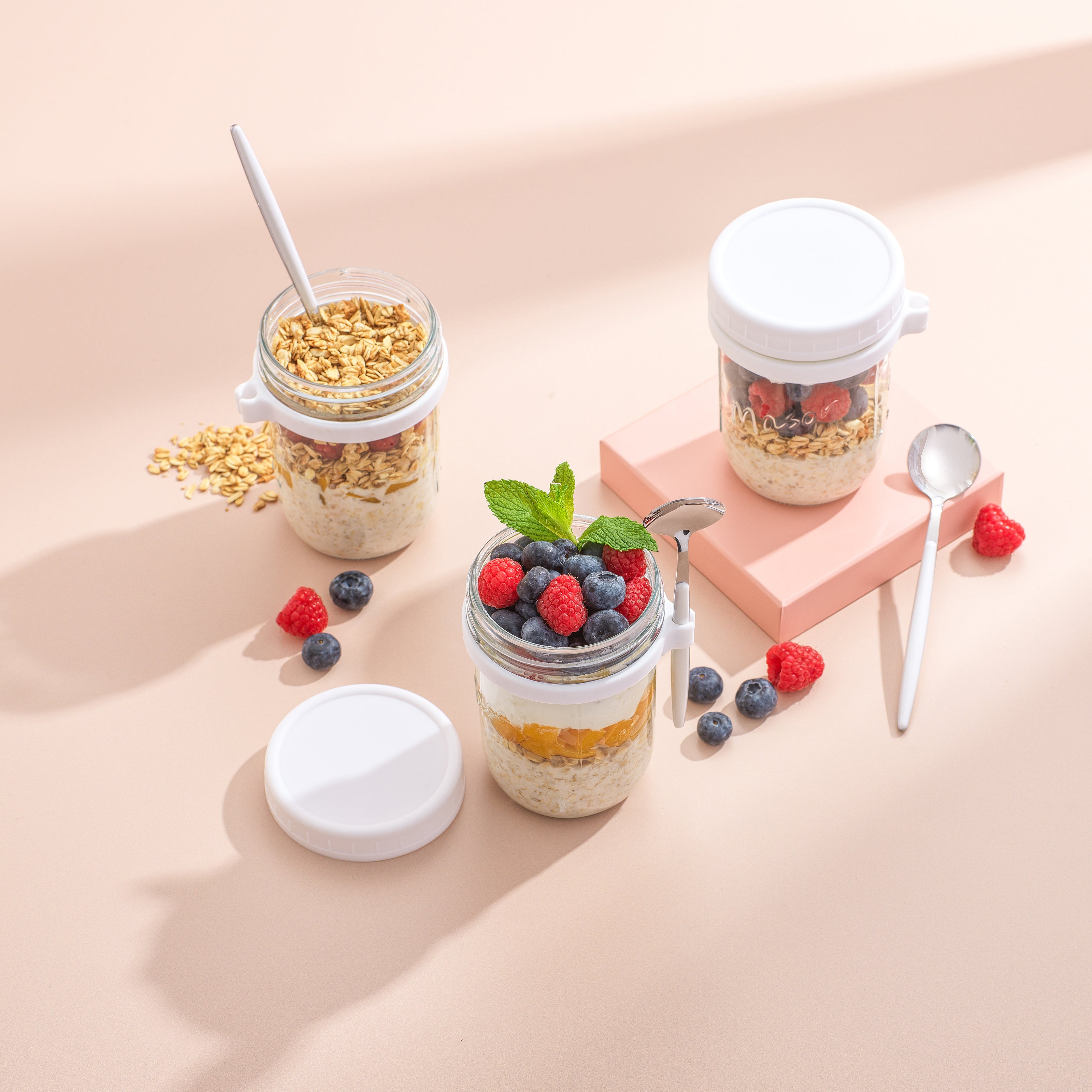 Dawn Overnight Oats Glass Containers