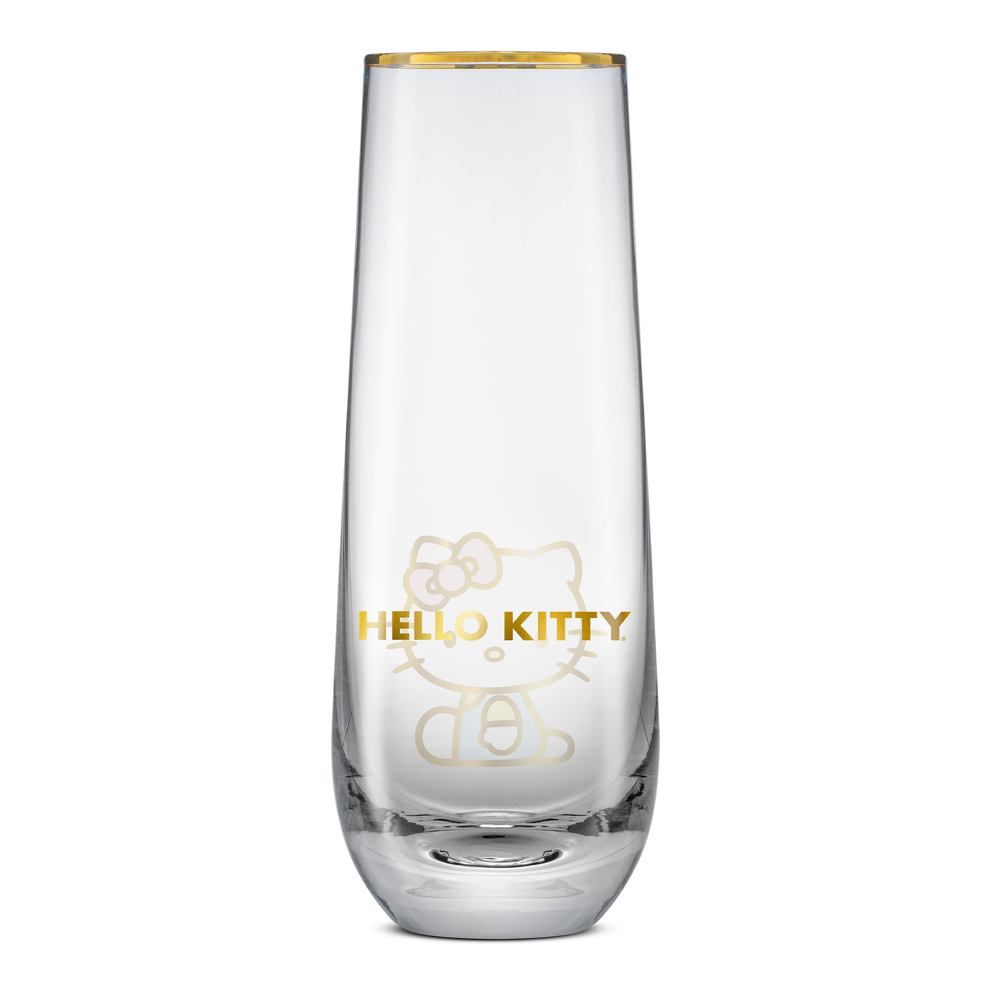 Hello Kitty® Stay Gold Stemless Flutes