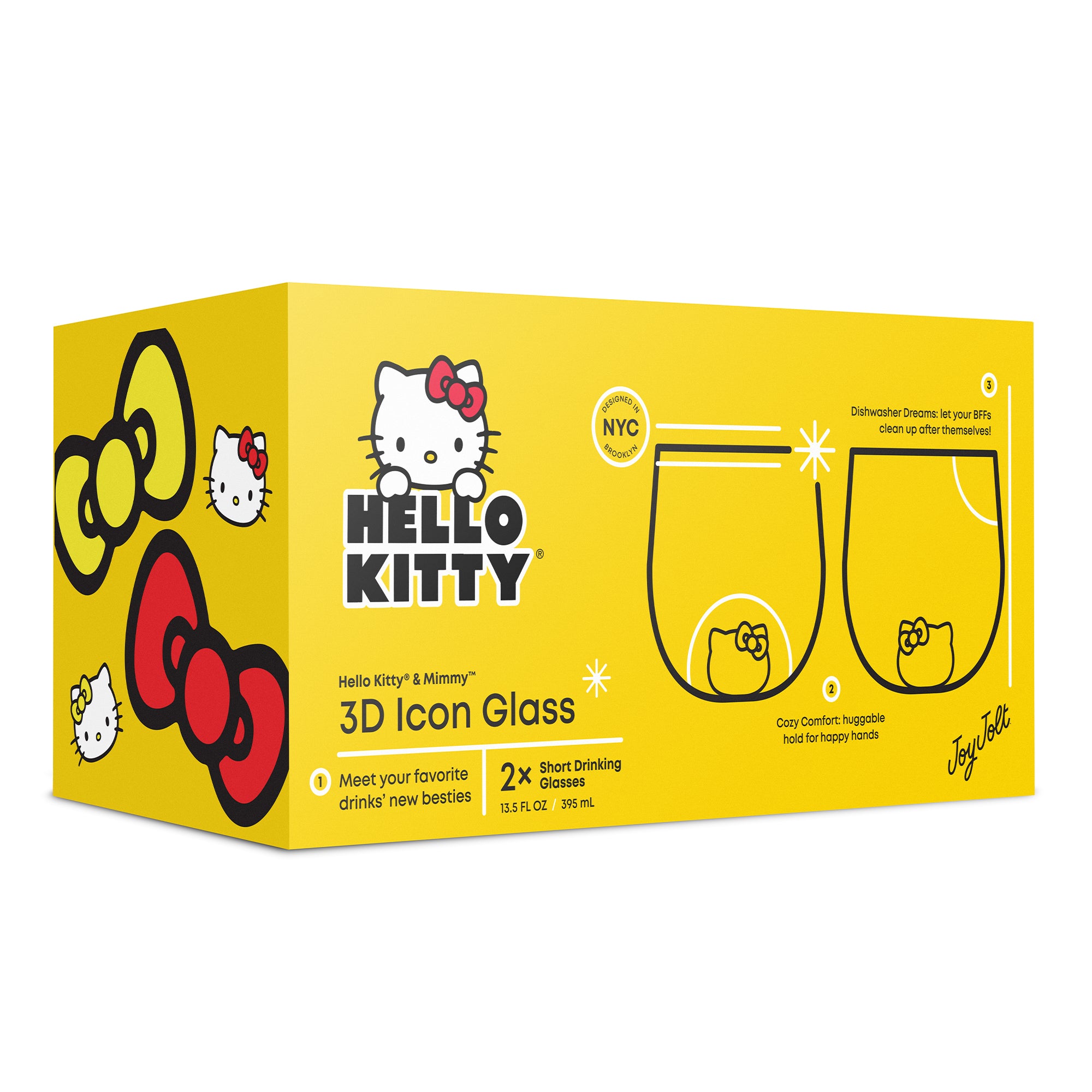 Hello Kitty® and Mimmy 3D Icon Short Drinking Glasses