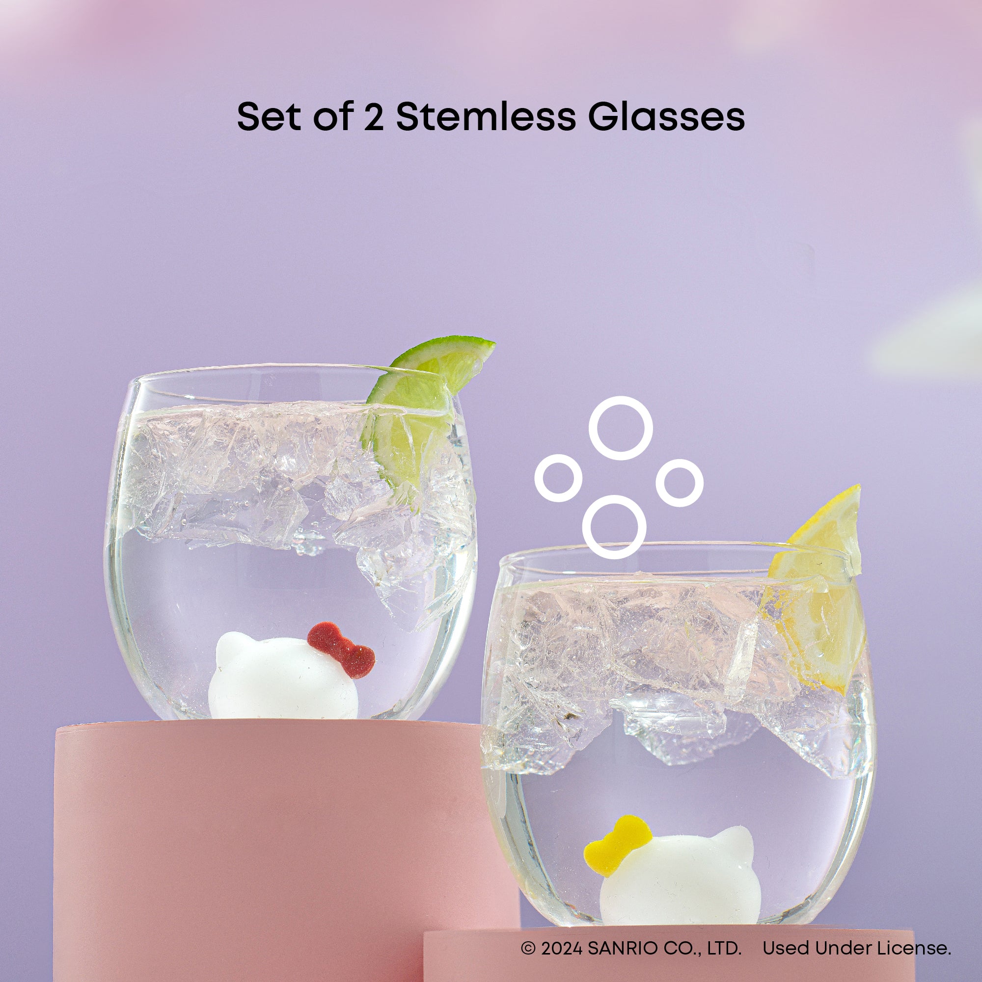 Hello Kitty® and Mimmy 3D Icon Short Drinking Glasses