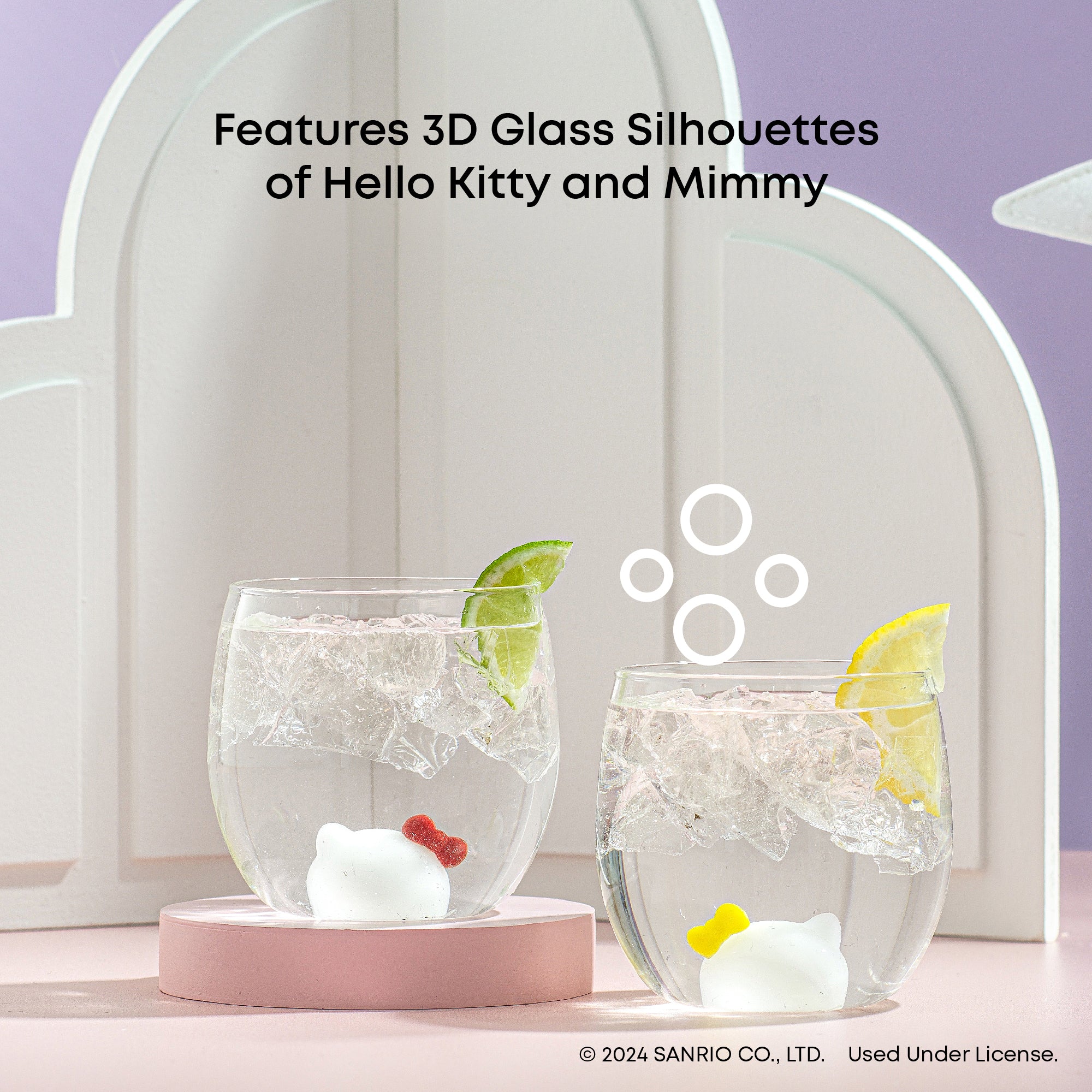 Hello Kitty® and Mimmy 3D Icon Short Drinking Glasses