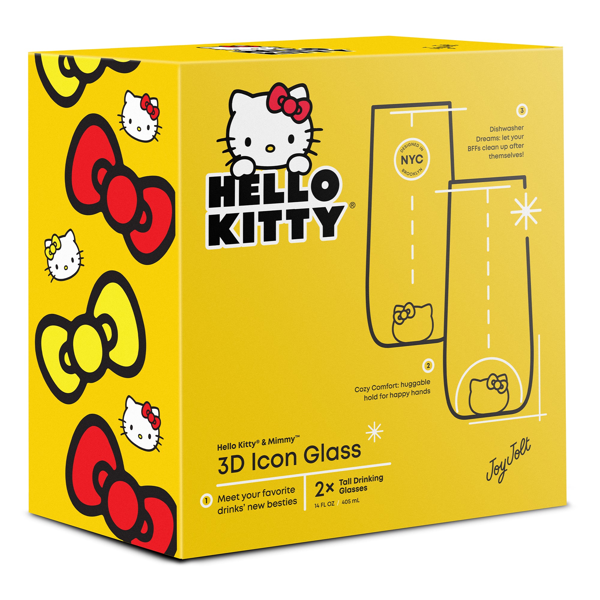 Hello Kitty® and Mimmy 3D Icon Tall Drinking Glasses