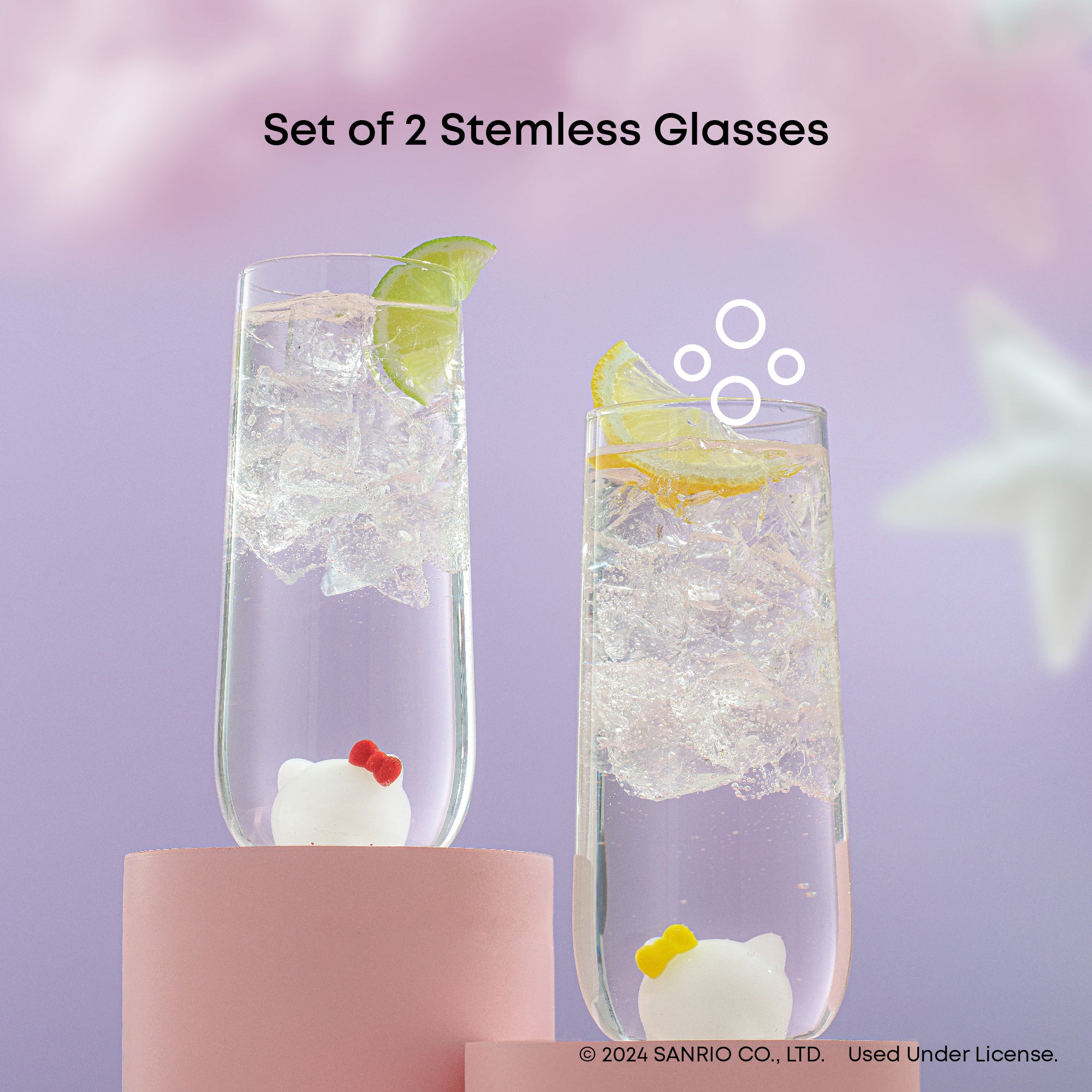 Hello Kitty® and Mimmy 3D Icon Tall Drinking Glasses