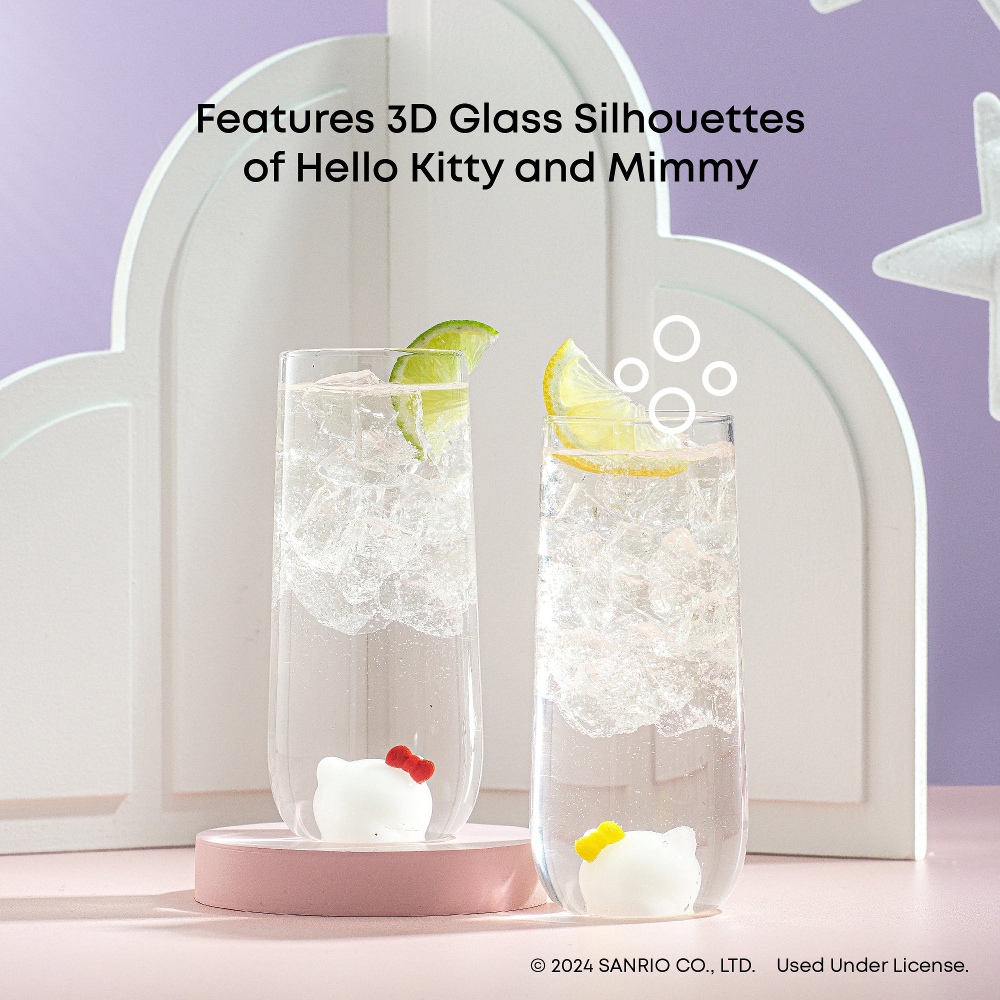 Hello Kitty® and Mimmy 3D Icon Tall Drinking Glasses